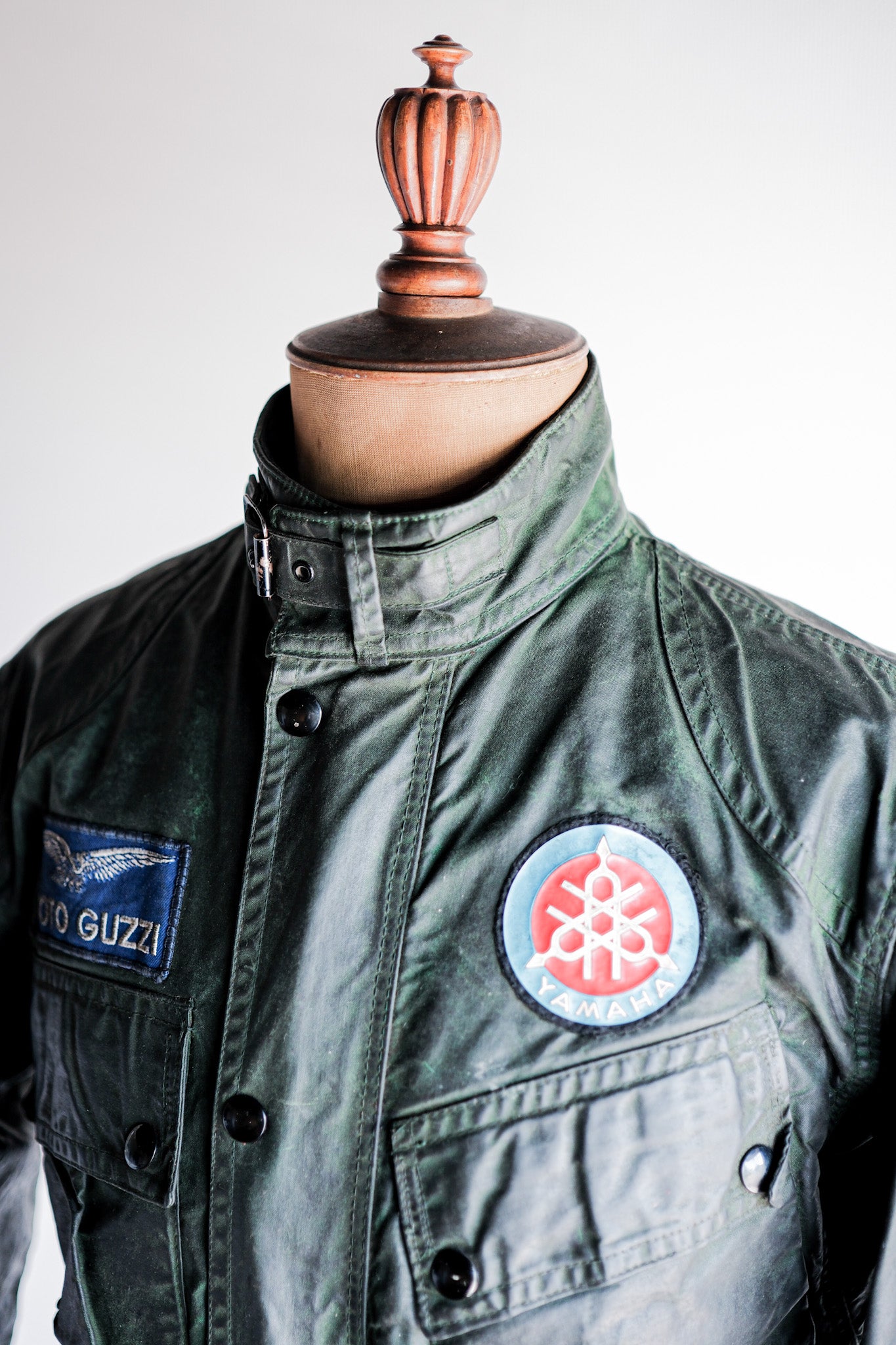 【~60's】Vintage Belstaff Green Waxed Jacket With Patches Size.36 “TRIALMASTER"