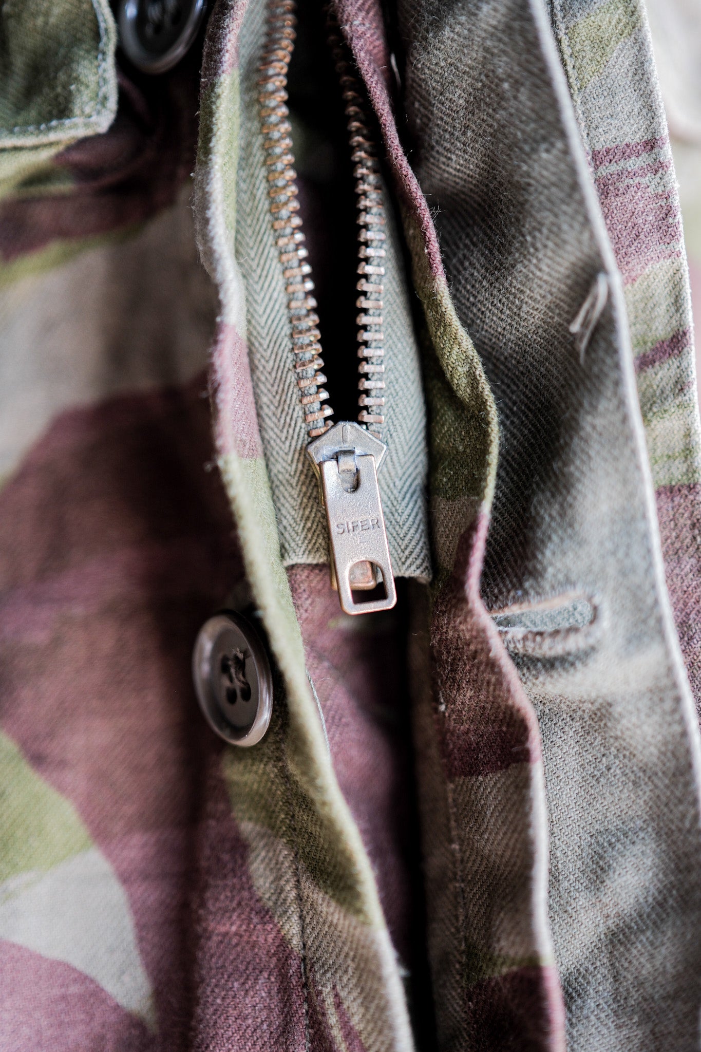 【~50's】French Army TAP47/52 Lizard Camouflage Paratrooper Jacket
