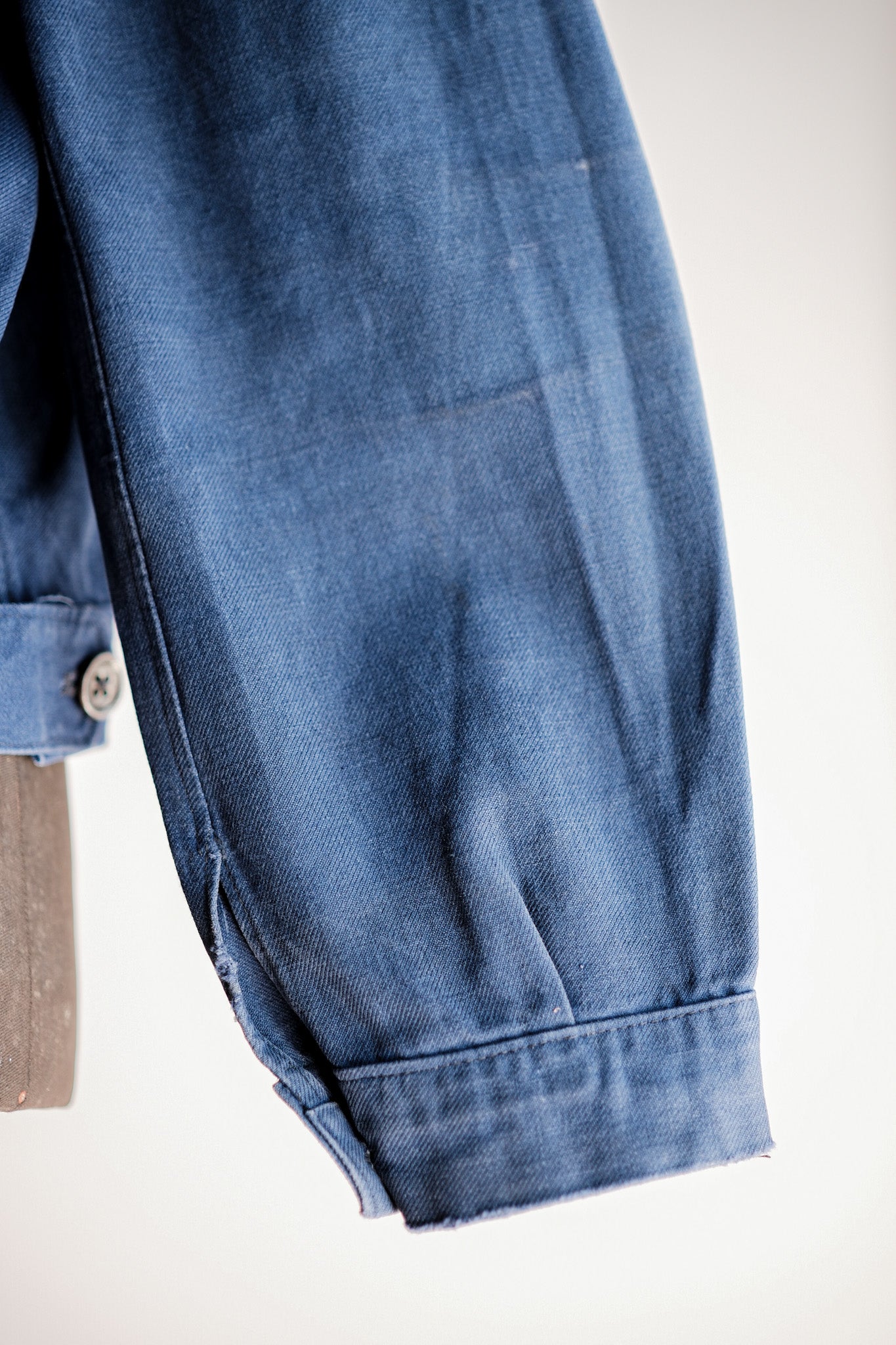 【~40’s】French Vintage Indigo Cotton Twill Cyclist Jacket