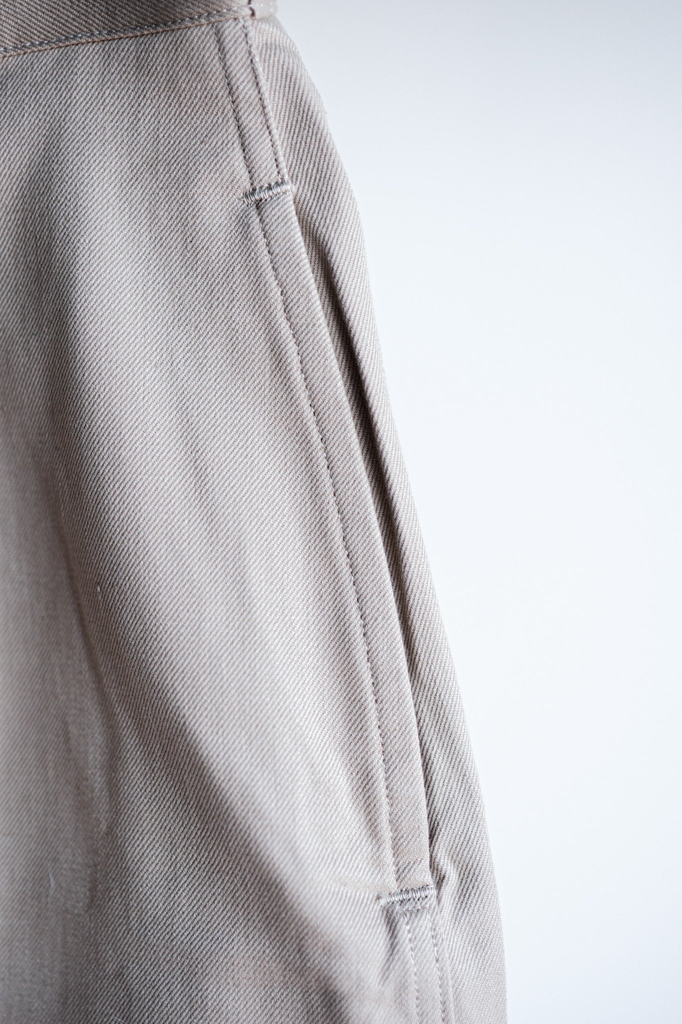 【~50's】French Army M52 Chino Trousers Size.12 "Dead Stock"