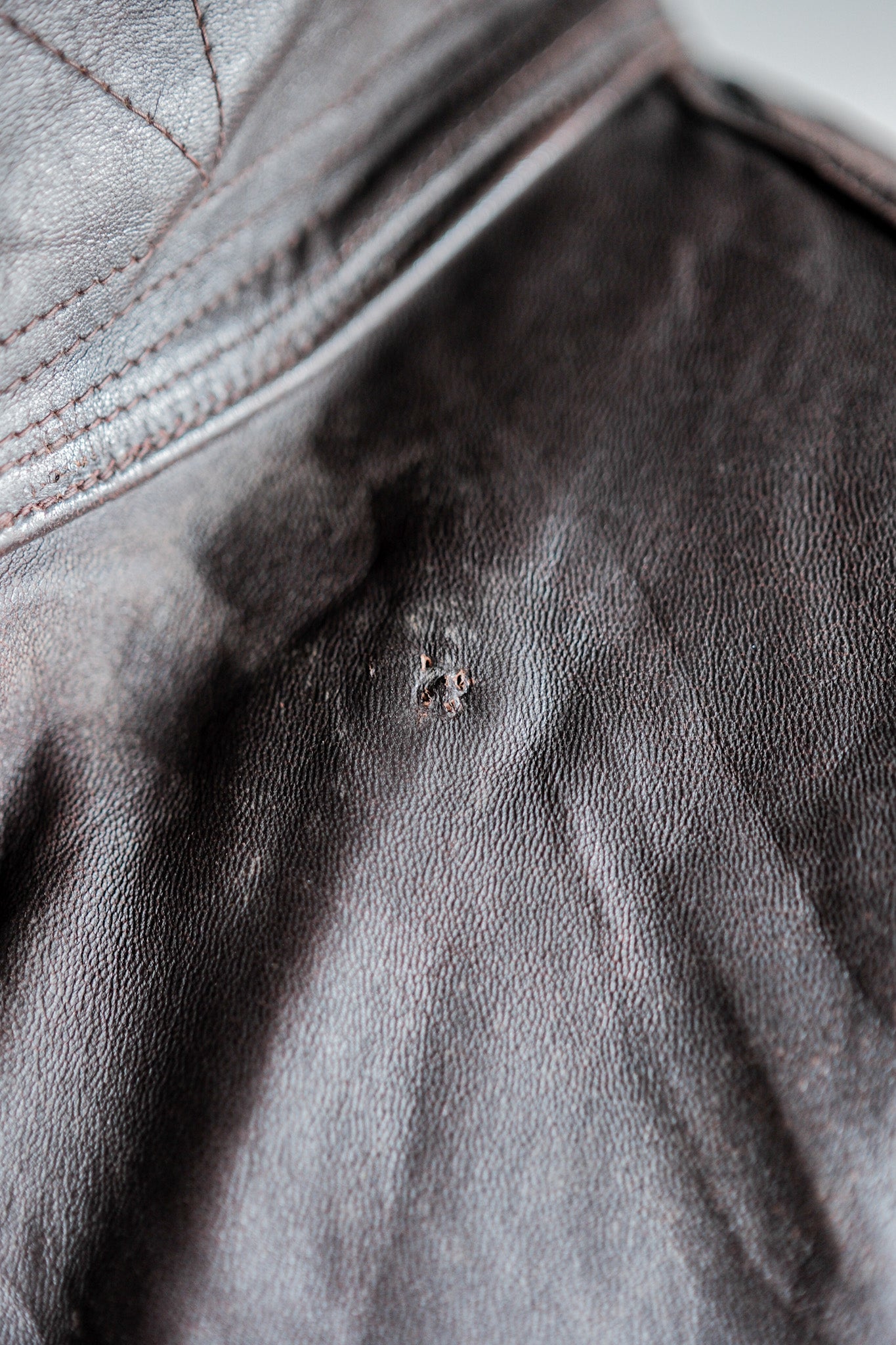 【~50's】French Army Motorcycle Leather Jacket Size.B2