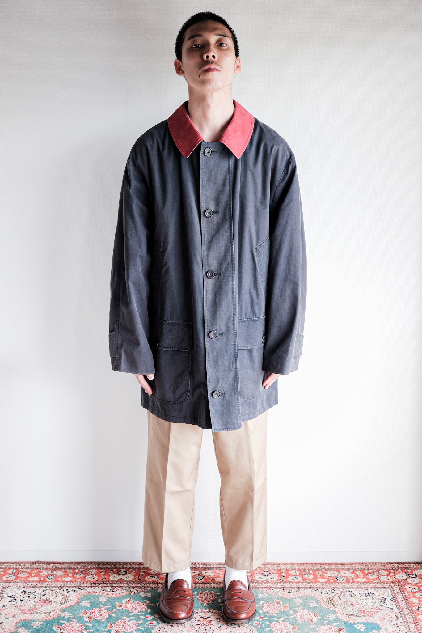 【~90's】Old INVERTERE 2 Tone Cotton Coat