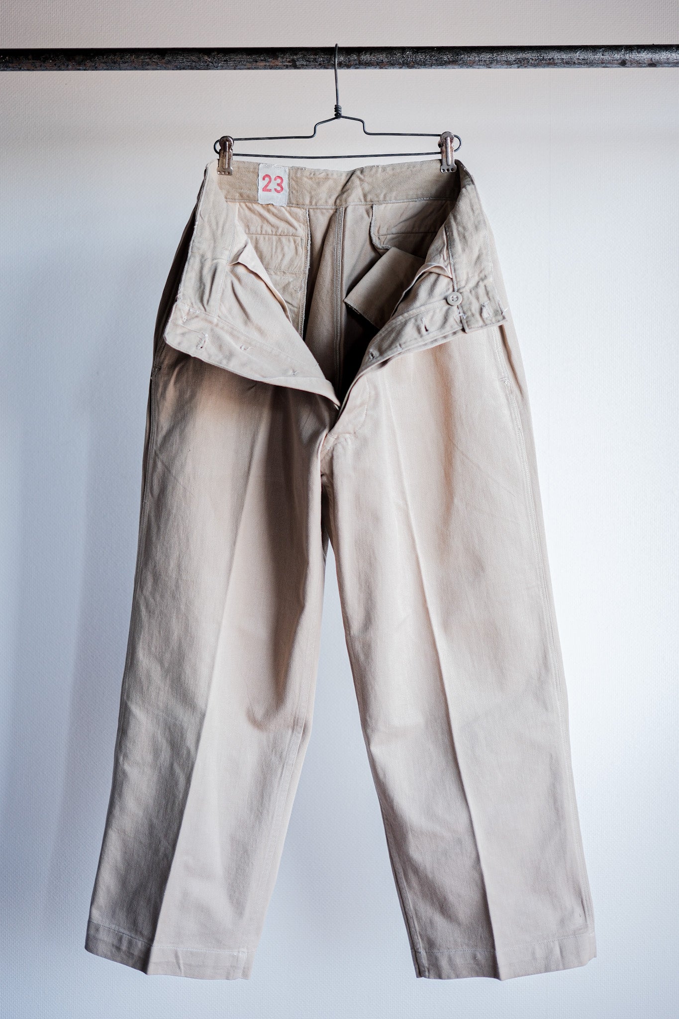 【~60's】French Army M52 Chino Trousers Size.23