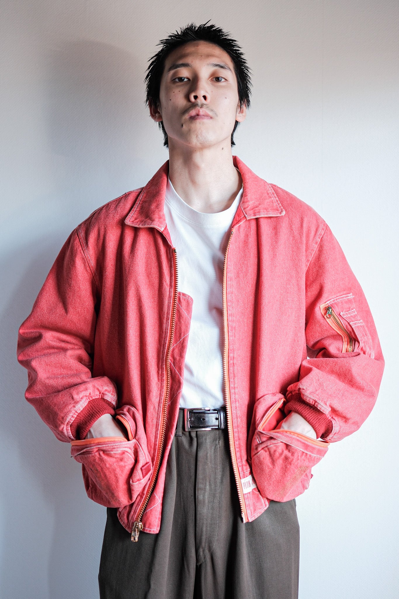 【~90's】Old PINK HOUSE Red Denim Blouson