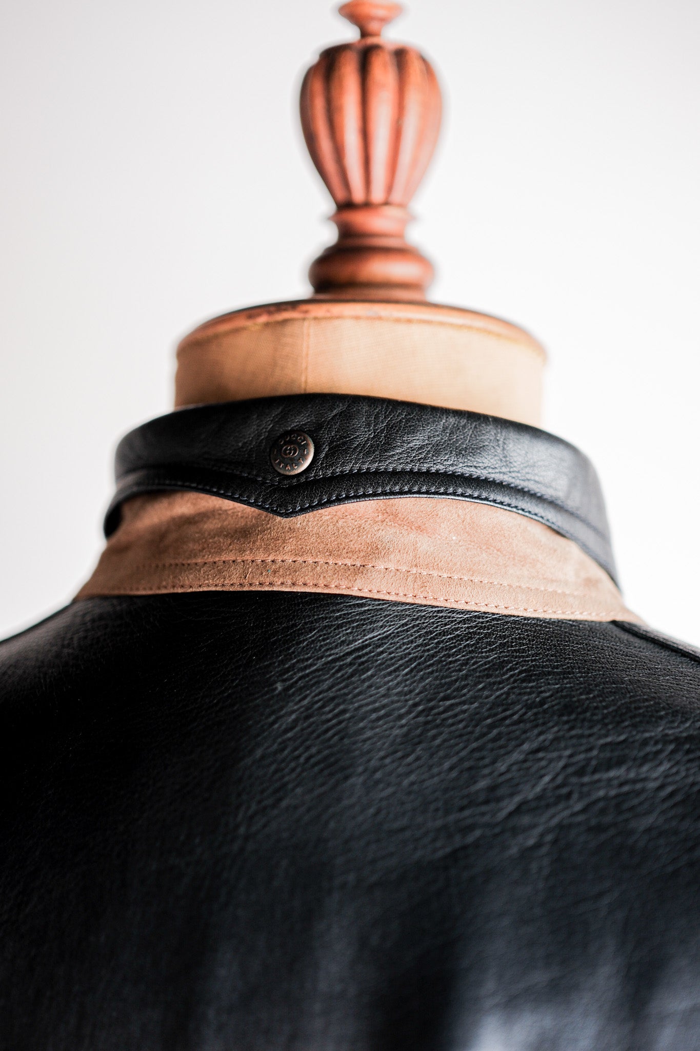 【~70’s】Old GUCCI 2 Tone Leather Jacket Size.50