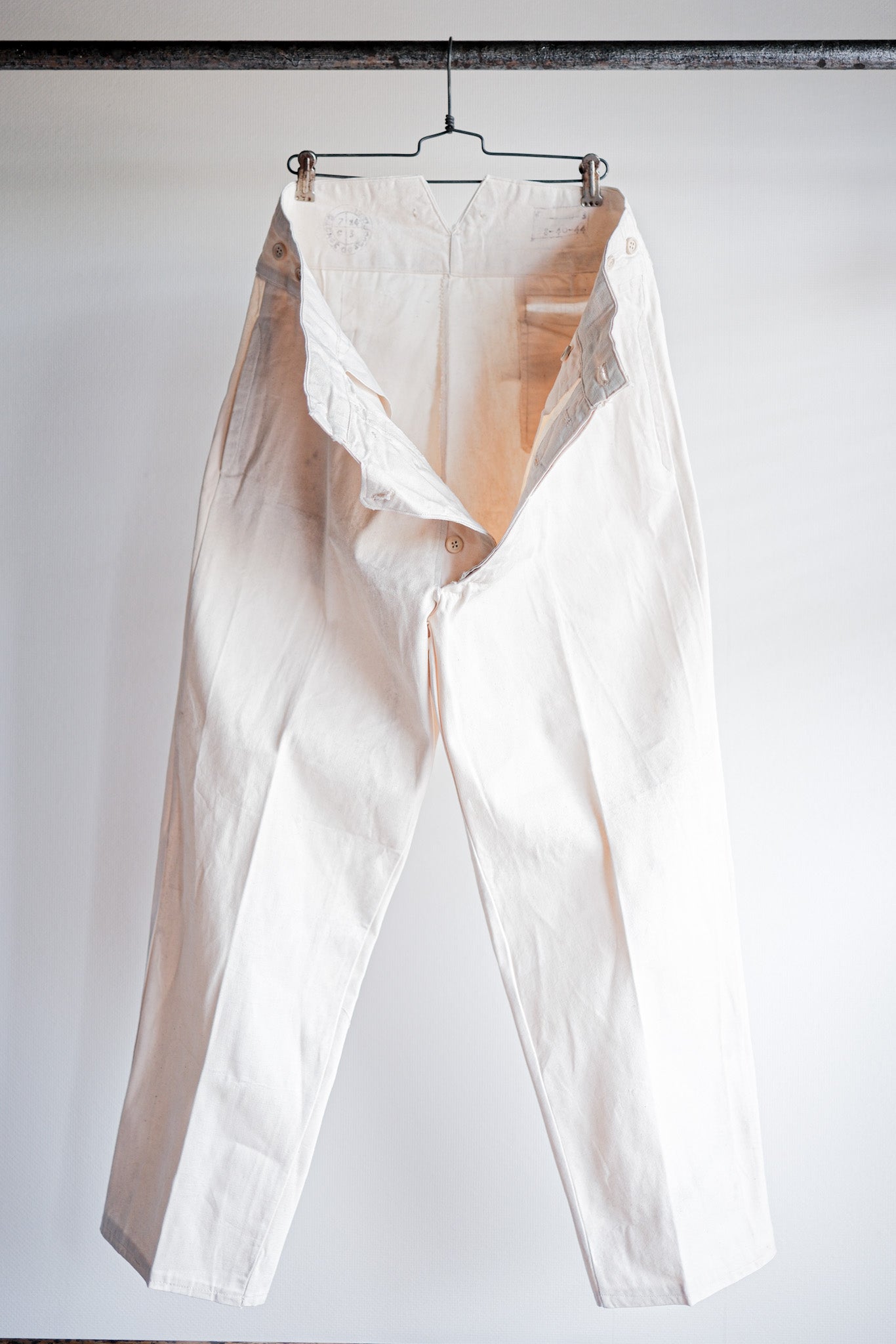 【~20’s】French Army Cotton Linen Trousers “Dead Stock”