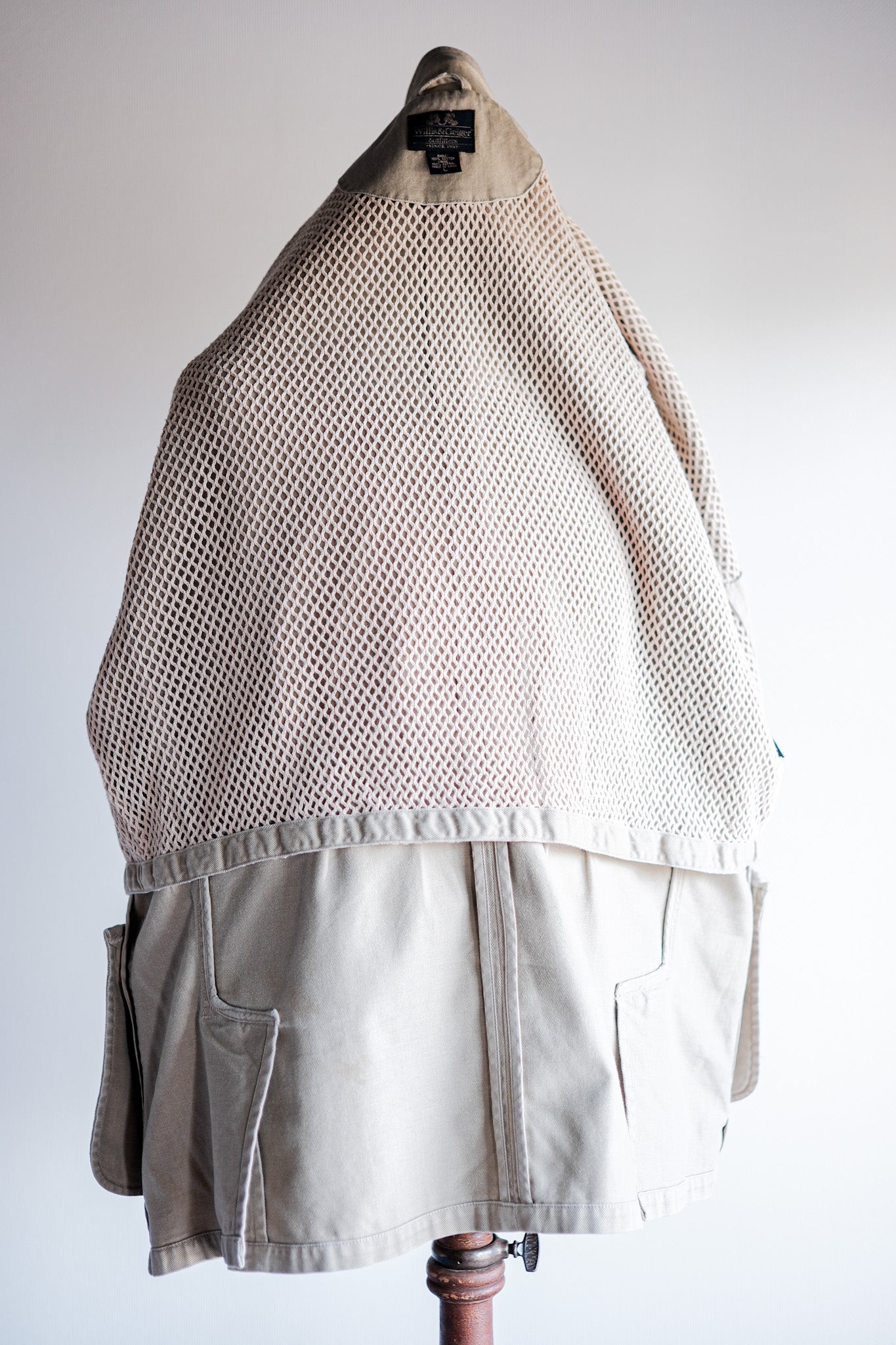 【~90's】Willis&Geiger Cotton Safari Jacket With Chin Strap Size.L