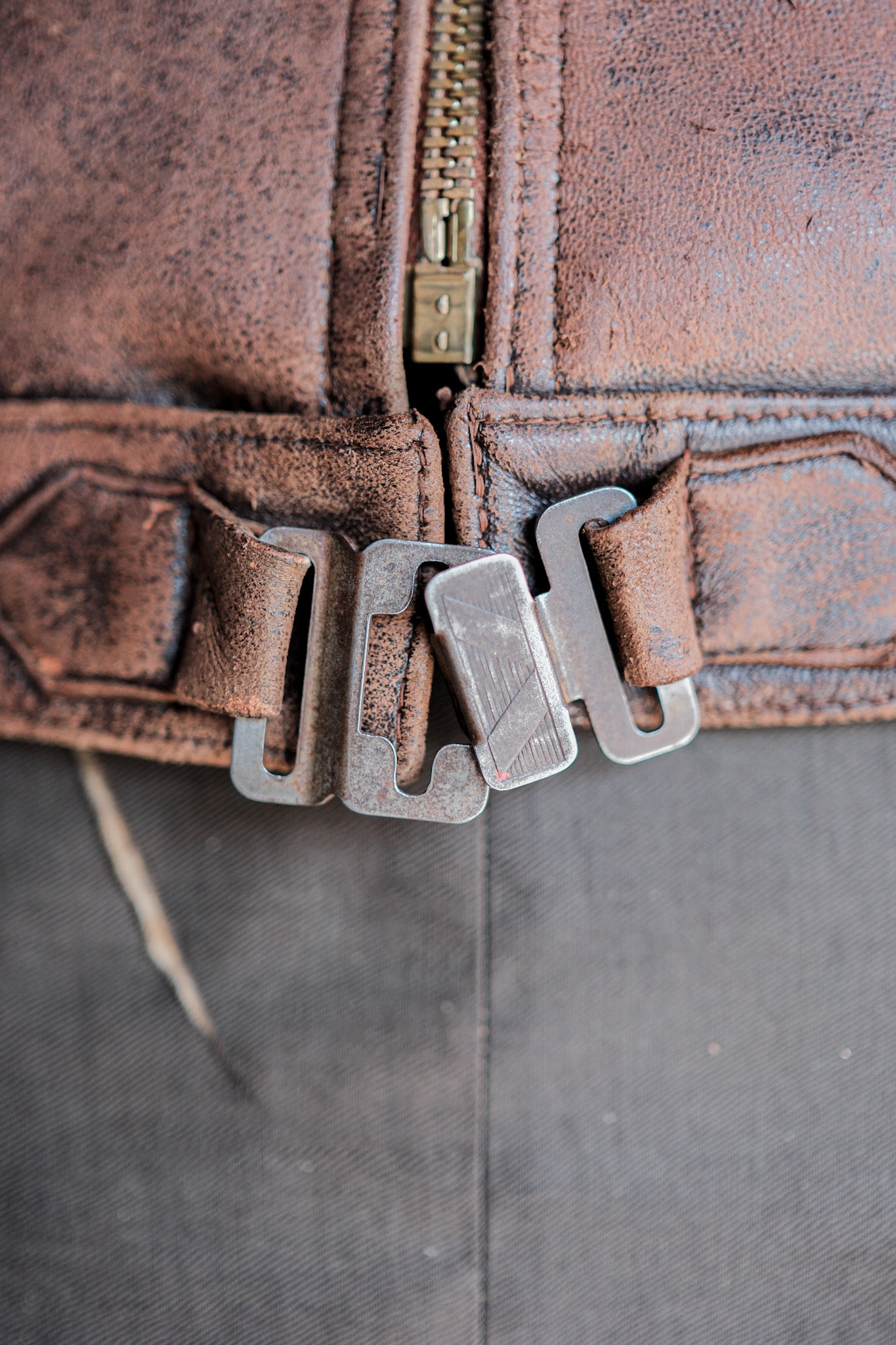 【~40's】French Vintage Hartmann Type Leather Jacket
