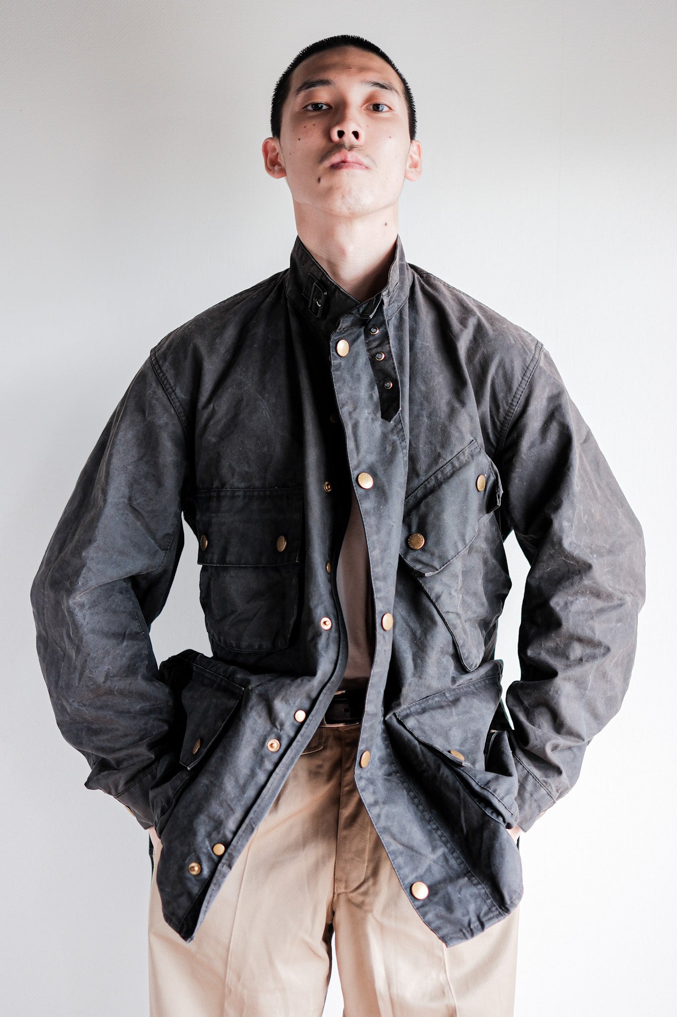 【~90's】Vintage Barbour "BEACON JACKET" 3 Crest "Unusual Lining"