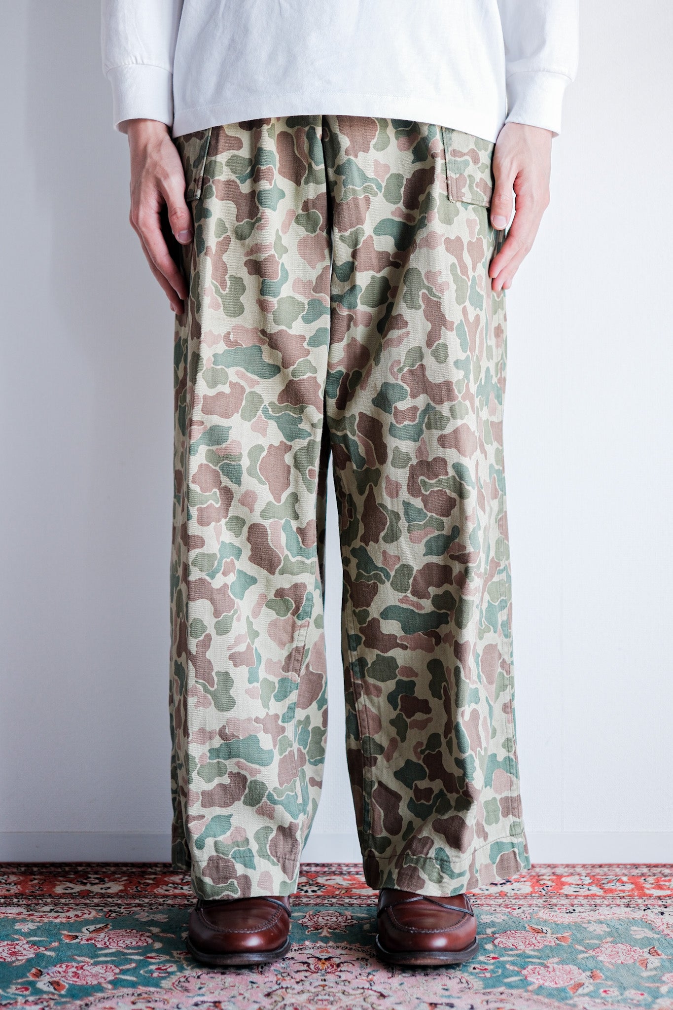 【~50's】Dutch Army Frogskin Camouflage Field Trousers Size.46