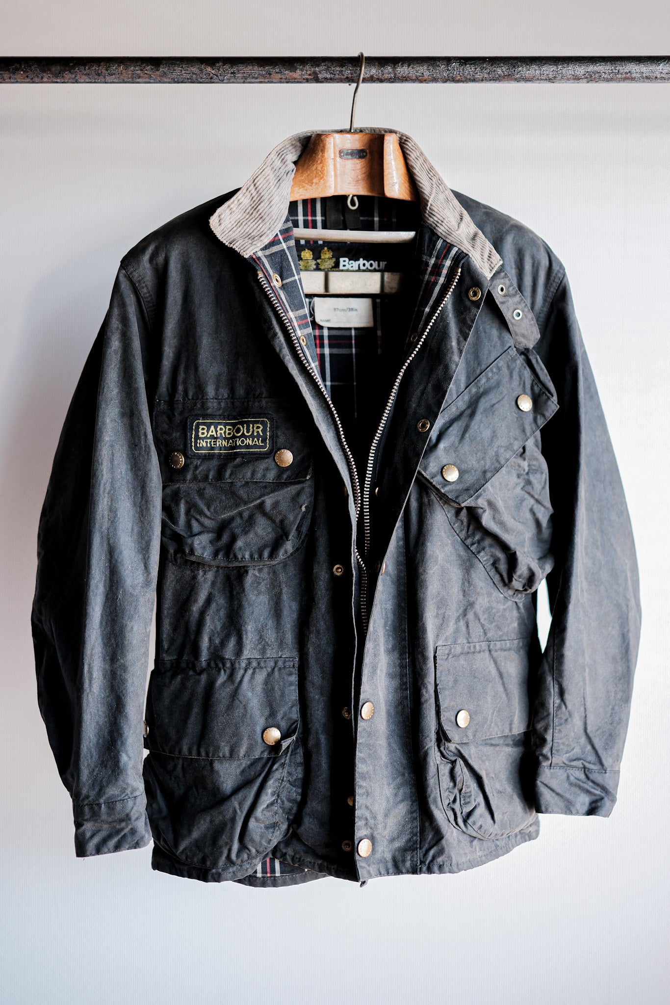 【~80's】Vintage Barbour "INTERNATIONAL SUIT" 2 Crest Size.38