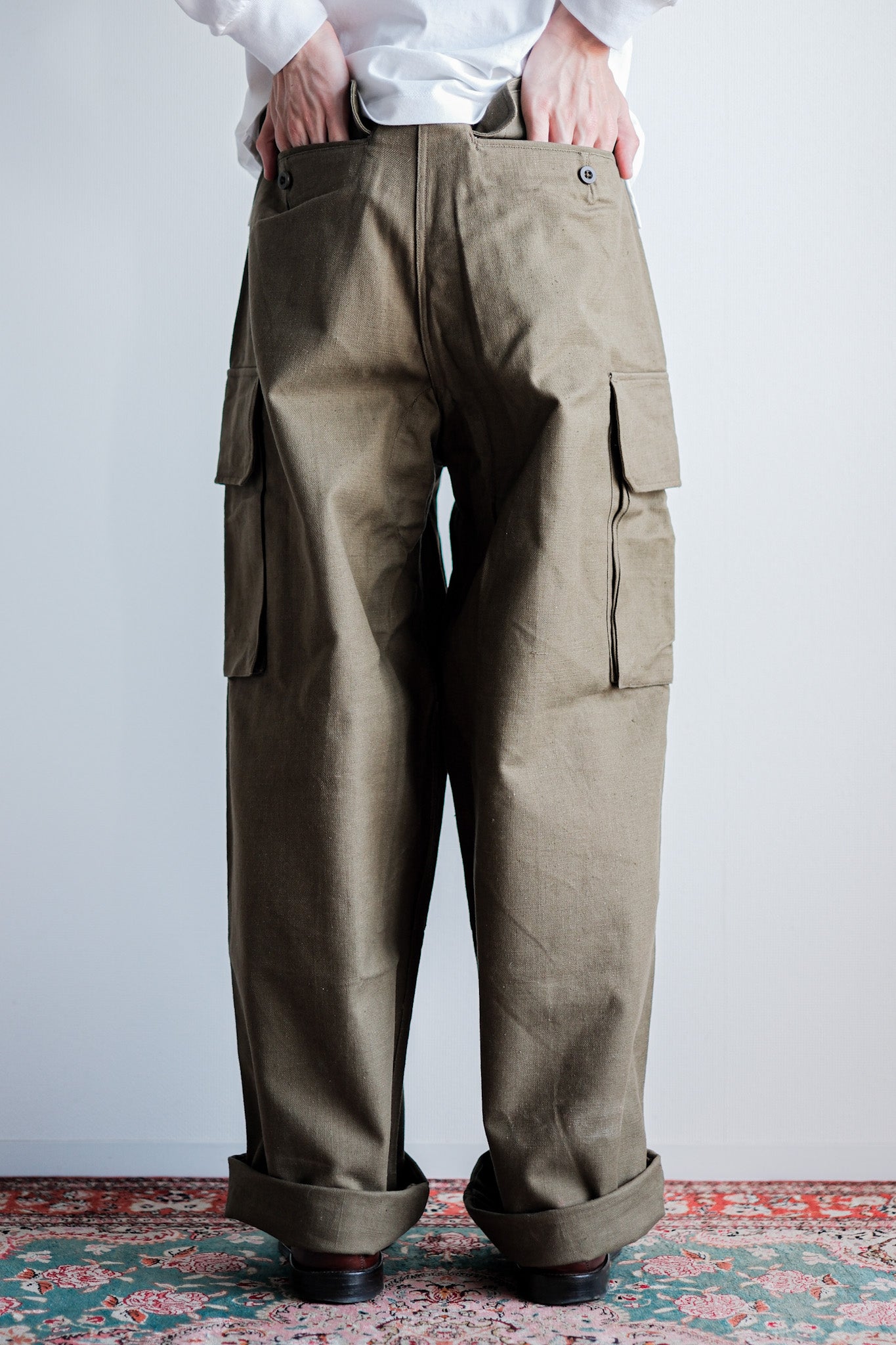 【~40's】French Army M47 Field Trousers Size.84M "1st Type" "Dead Stock"