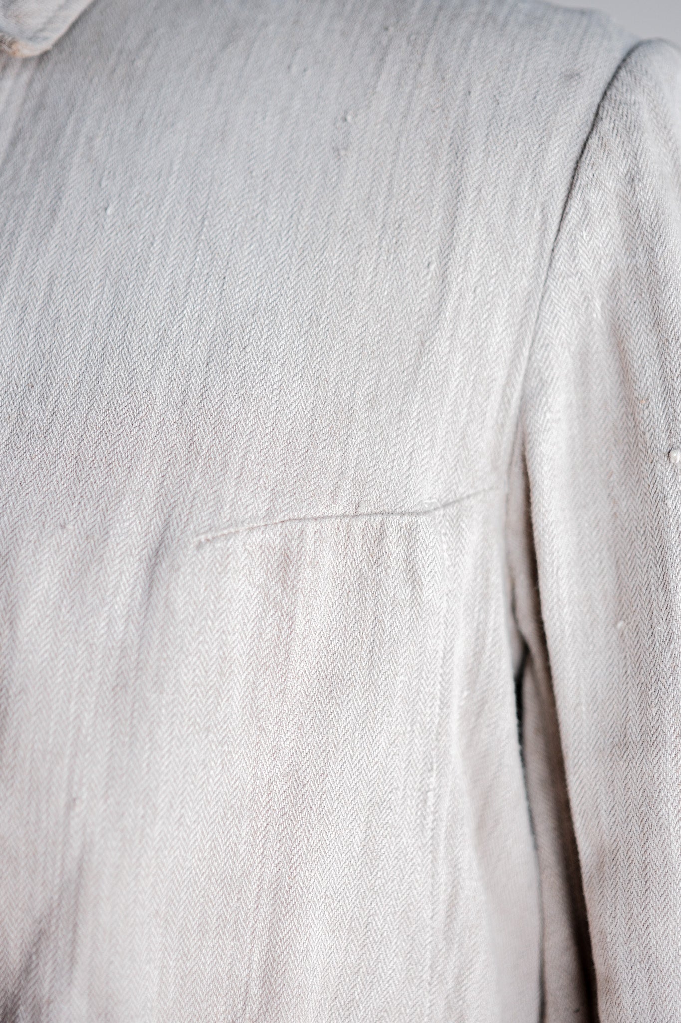 【~40's】German Air Force Drillich HBT Linen Jacket With Chin Strap "Luftwaffe"