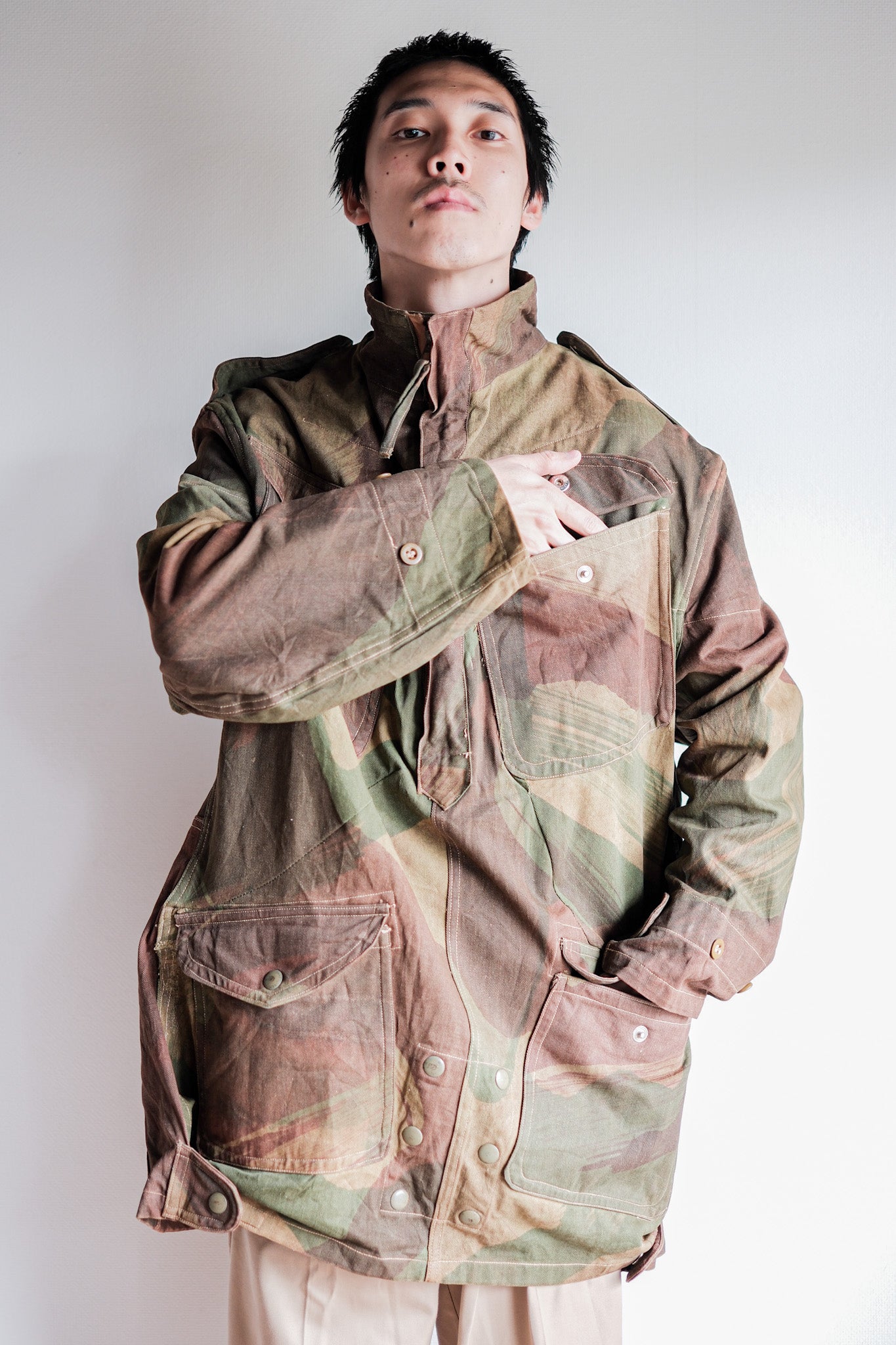 【~50's】British Army Airborne Troops Brushstroke Camouflage Denison Smock Size.3 "SAS"