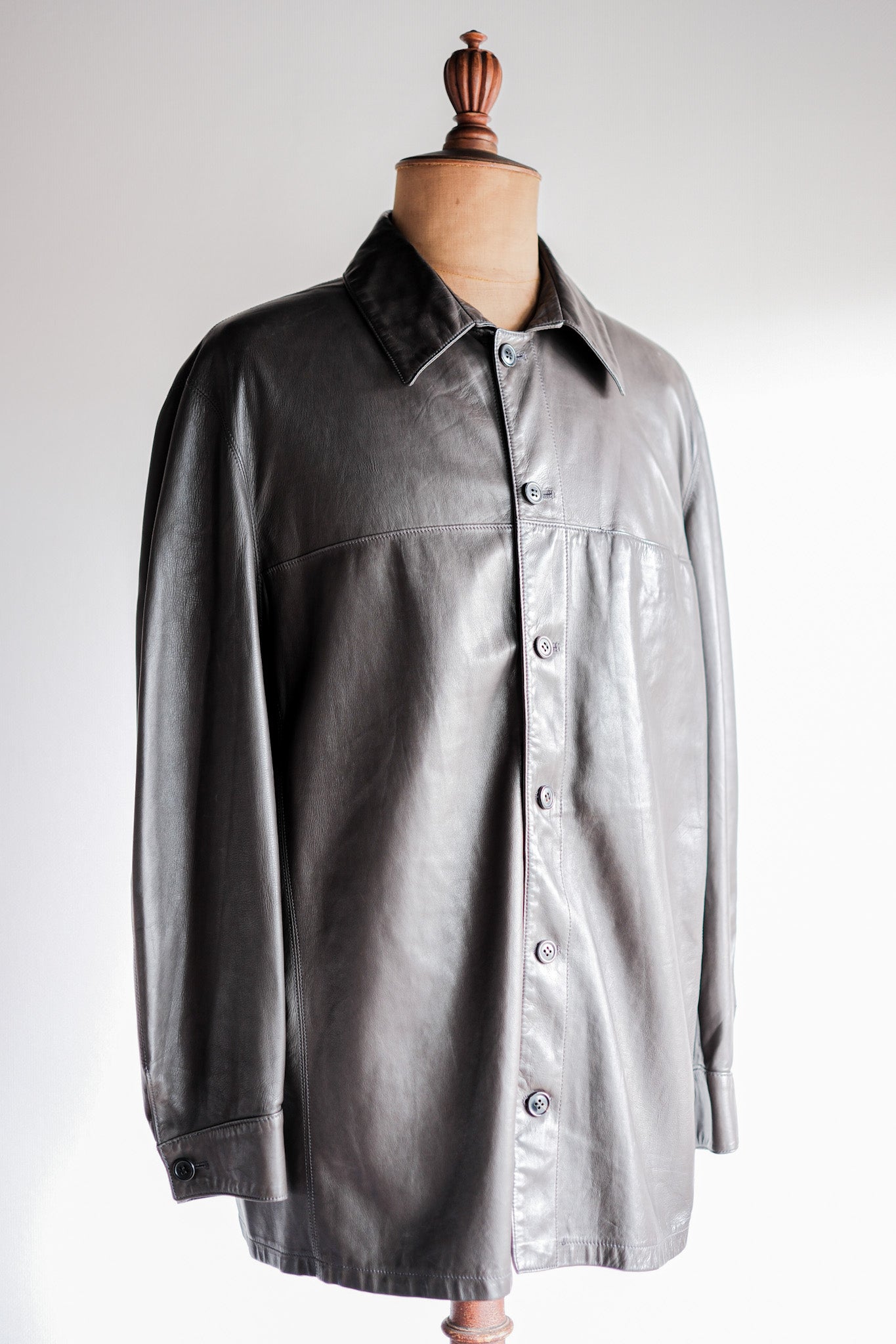 【~90's】Old SERAPHIN Lamb Leather Shirt Jacket Size.54