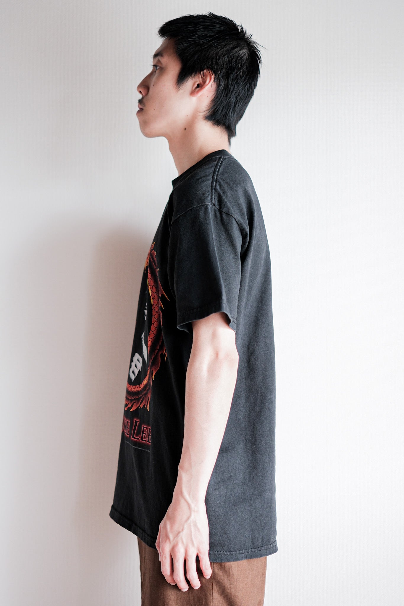 【~00's】Vintage Print T-shirt Size.M "Bruce Lee"