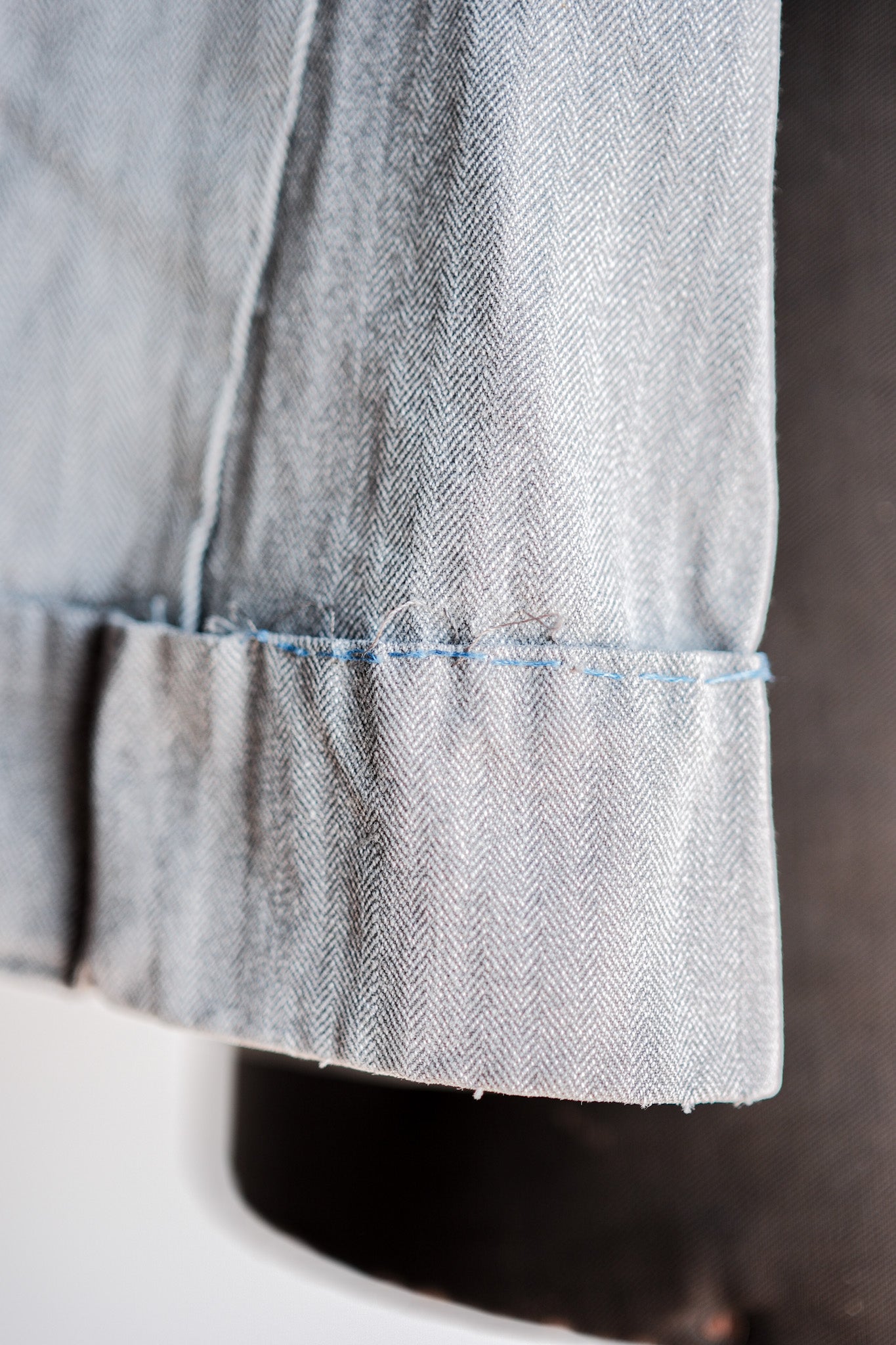 【~50's】Europe Vintage Salt & Pepper HBT Cotton Work Jacket "6 Buttons"