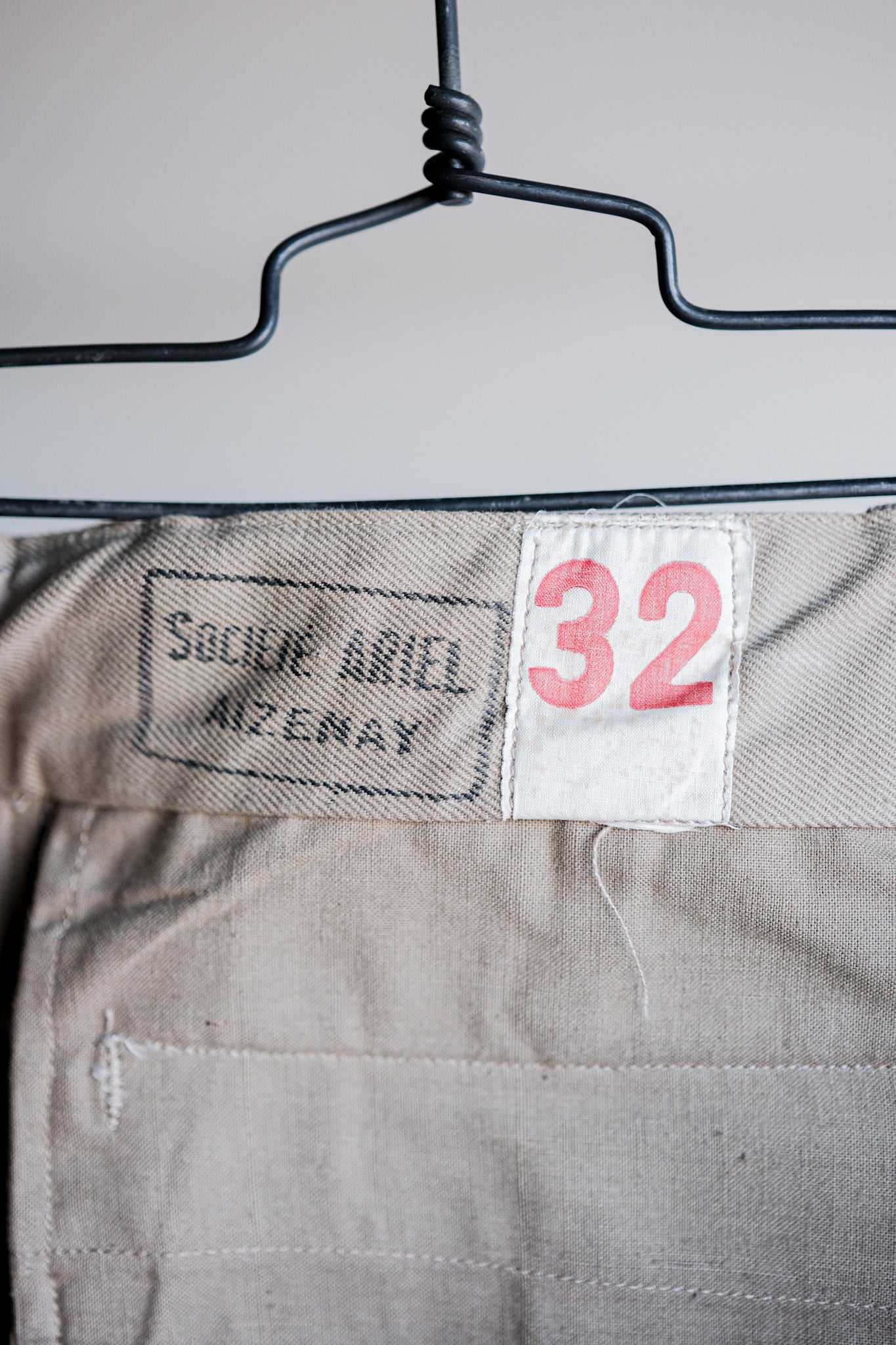 【~60's】French Army M52 Chino Trousers Size.32 "Dead Stock"