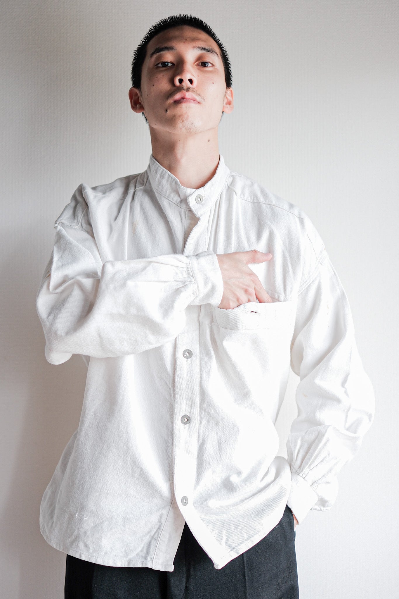 30's French Army Cotton Twill Bourgeron Jacket