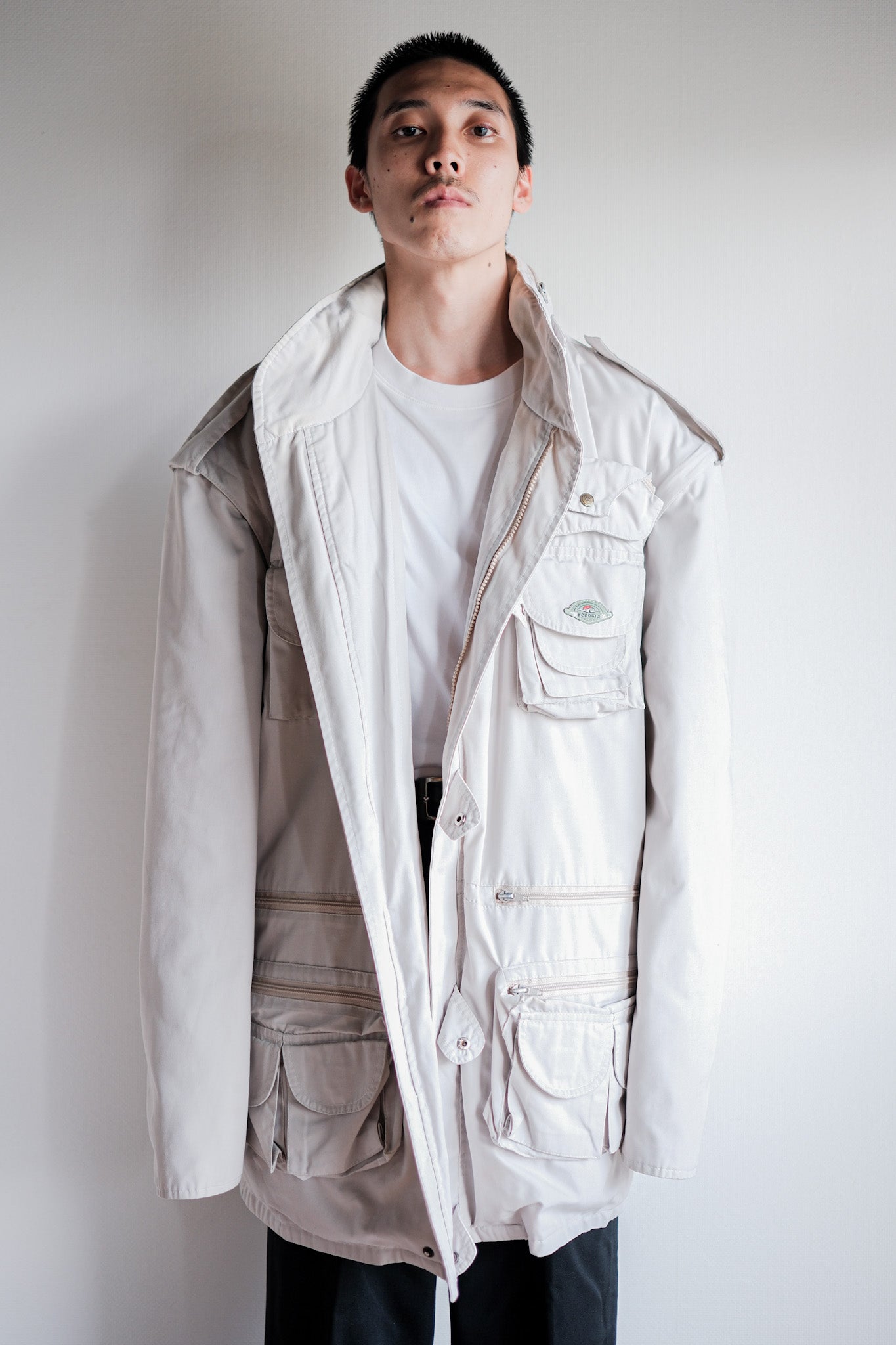 【~90's】Old Renoma Paris Detachable Sleeve Multi Pocket Jacket With Liner