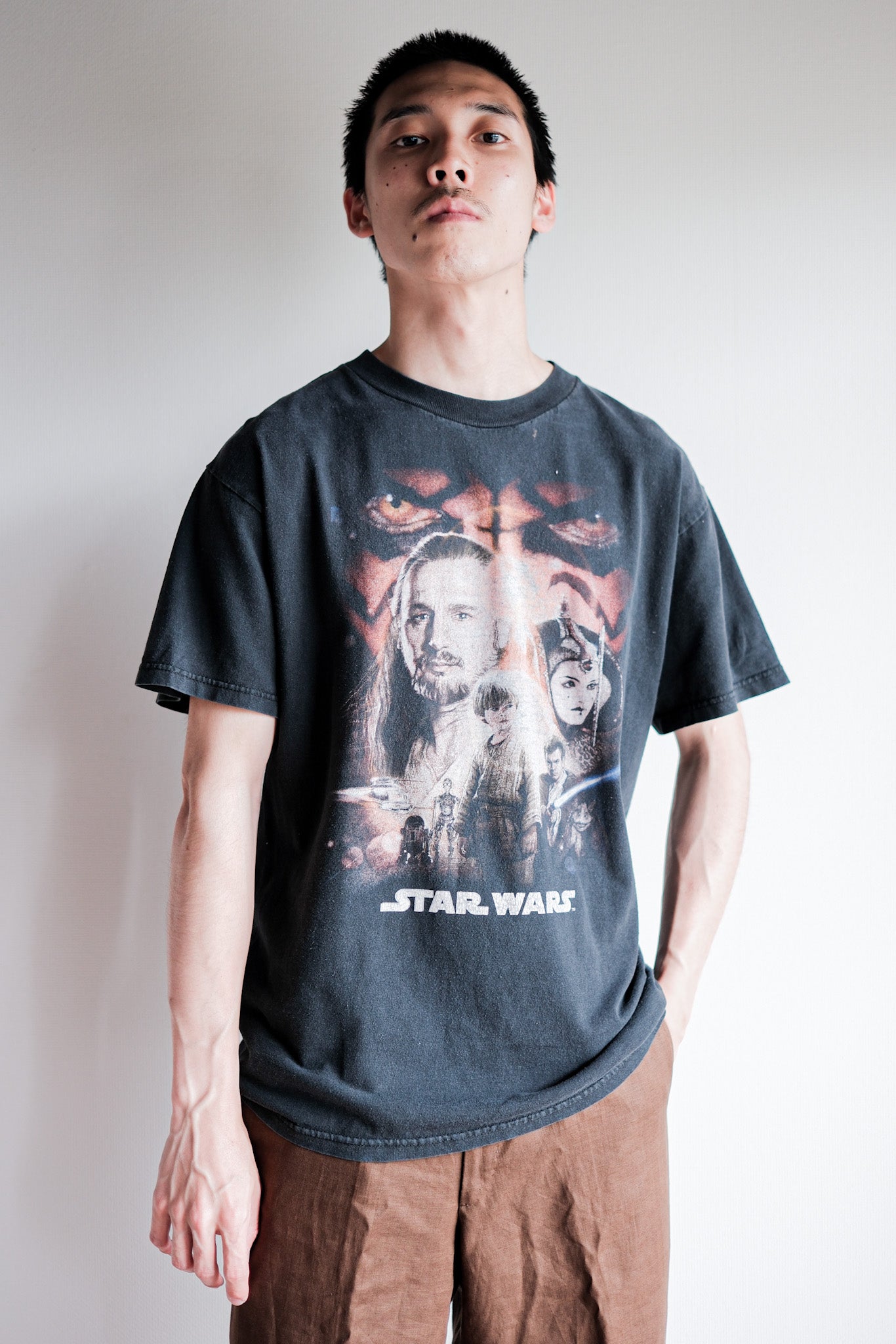 【~90's】Vintage Movie Print T-shirt Size.M "Star Wars Episode I"