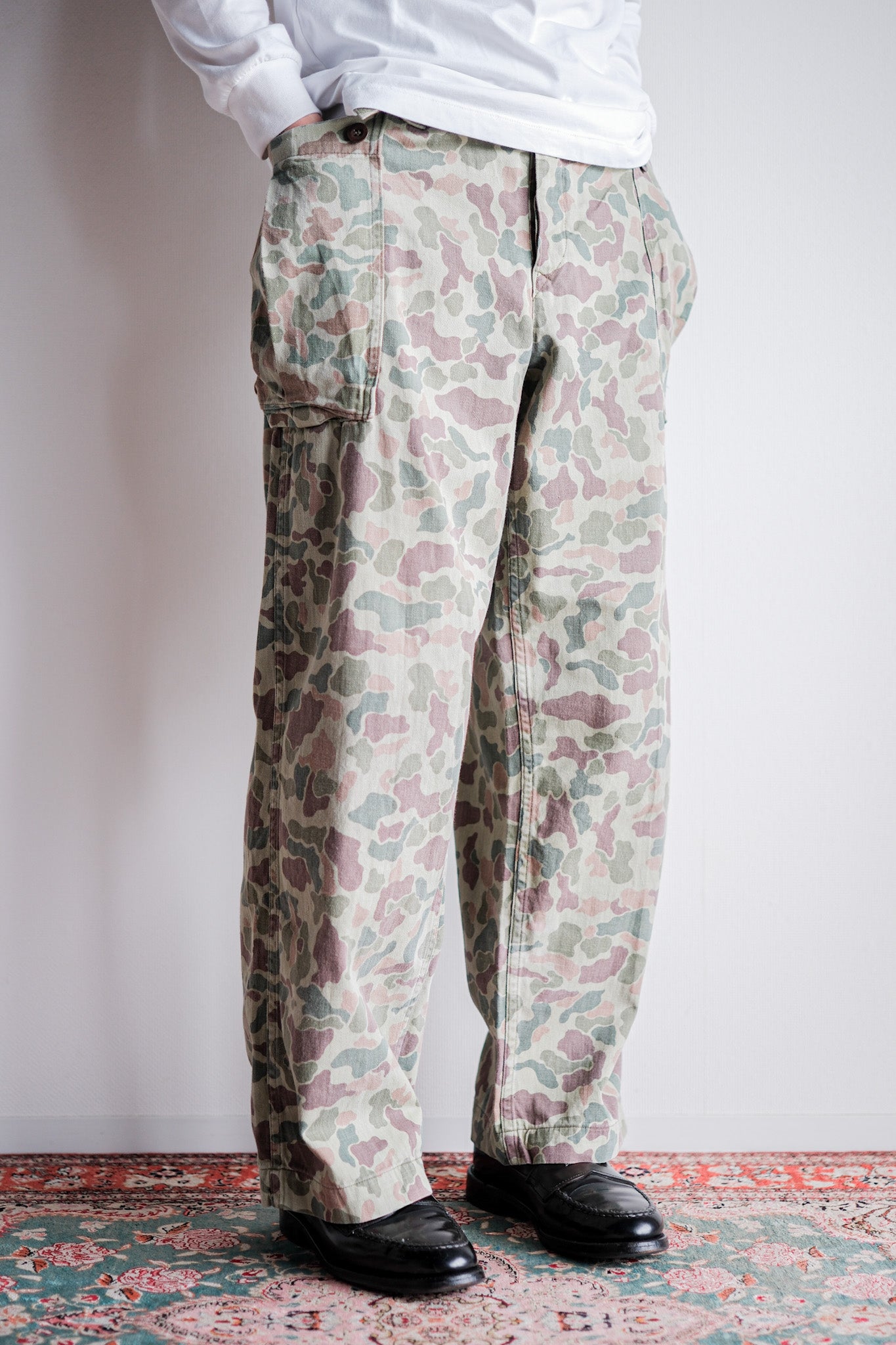 【~50's】Dutch Army Frogskin Camouflage Field Trousers Size.46