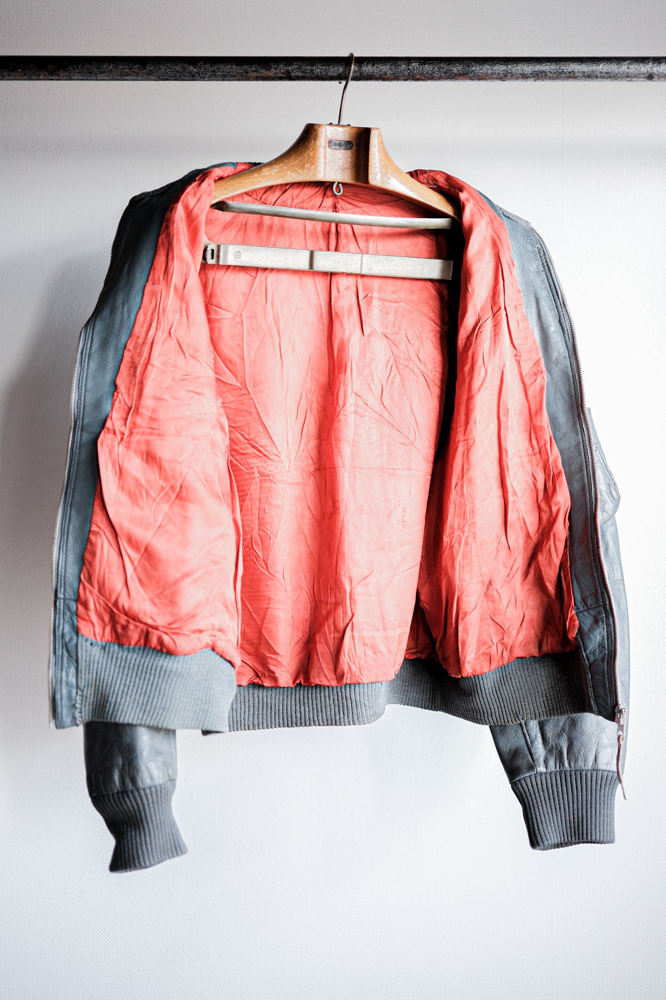 【~70’s】West German Air Force Pilot Leather Jacket Size.13