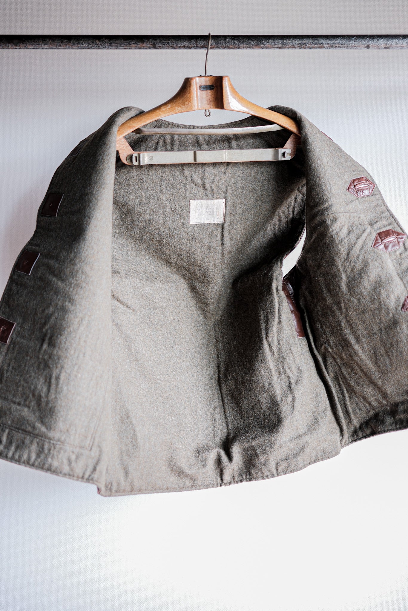 【~50's】Belgium Army Jerkin Leather Vest