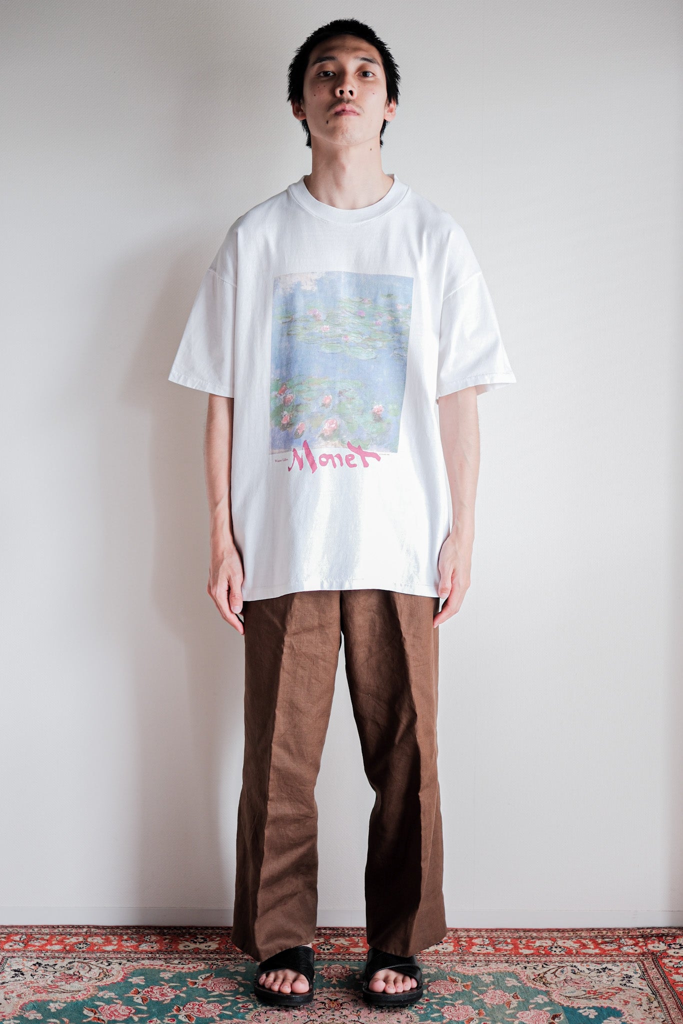 【~90's】Vintage Art Print T-shirt Size.XL "Claude Monet" "Water Lilies" "Made in U.S.A."