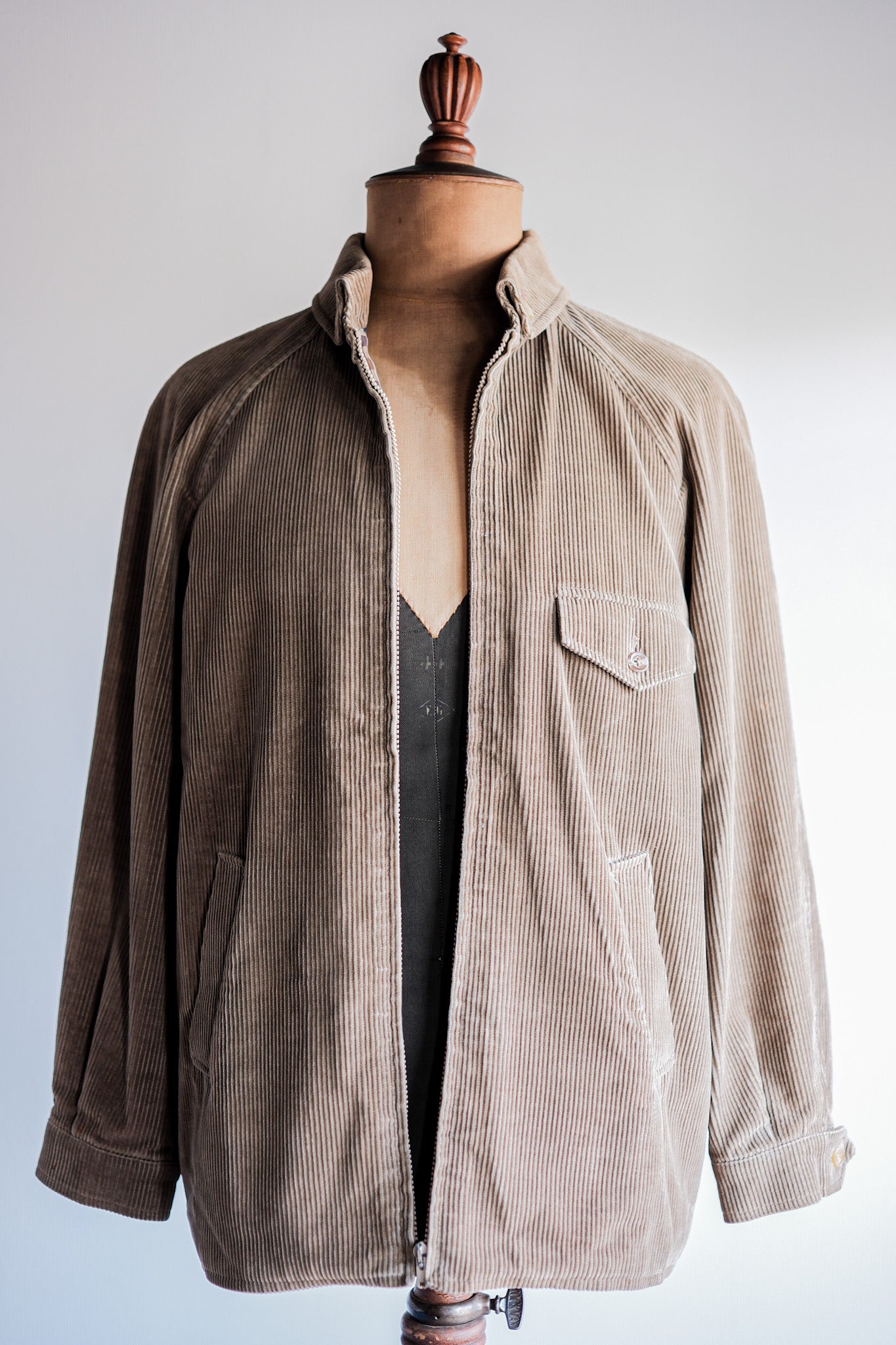 【~80’s】Vintage Aquascutum Raglan Sleeve Brown Corduroy Blouson