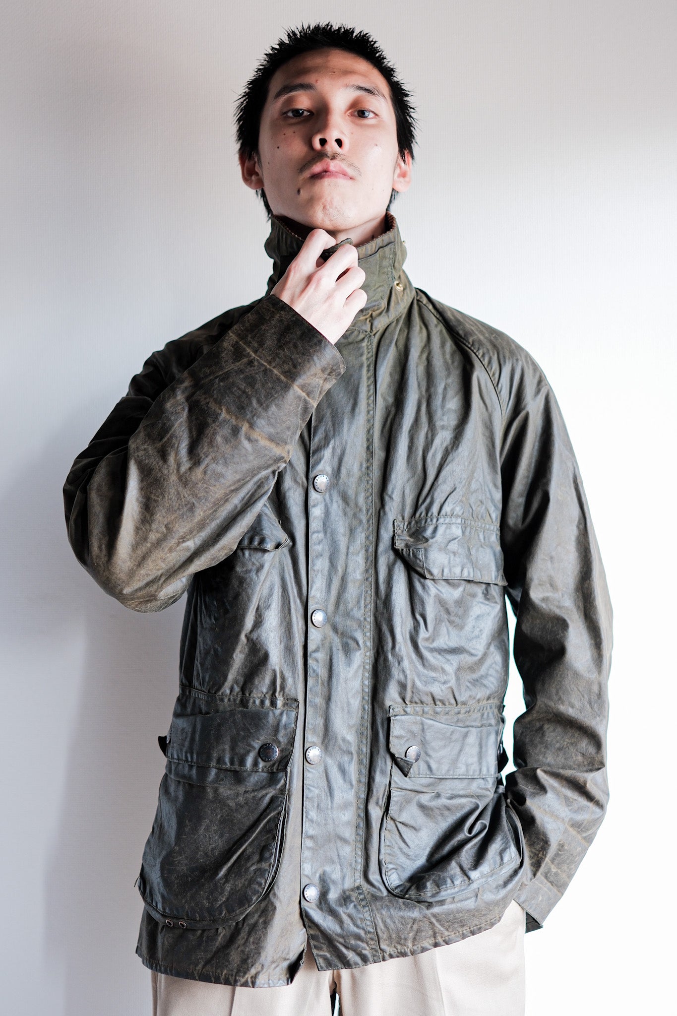 【~80’s】Vintage Barbour "BEDALE" 2 Crest Size.38 "4 Pockets"
