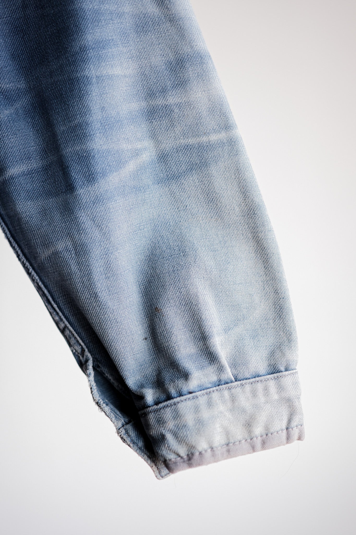 【~50’s】French Vintage Blue Cotton Twill Cyclist Jacket "Adolphe Lafont"