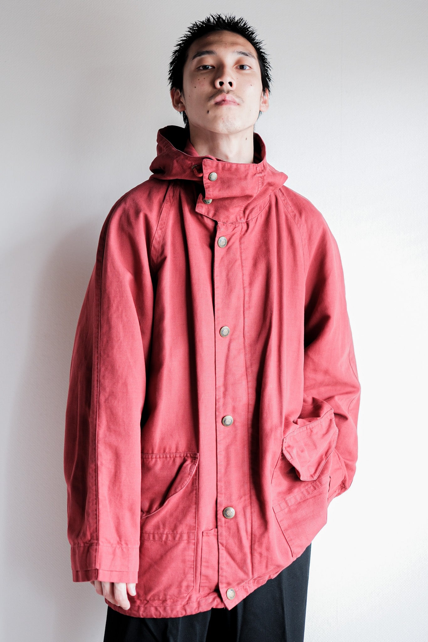 【~80’s】Old C.P.Company Garment Dyed Cotton Linen Parka Size.48