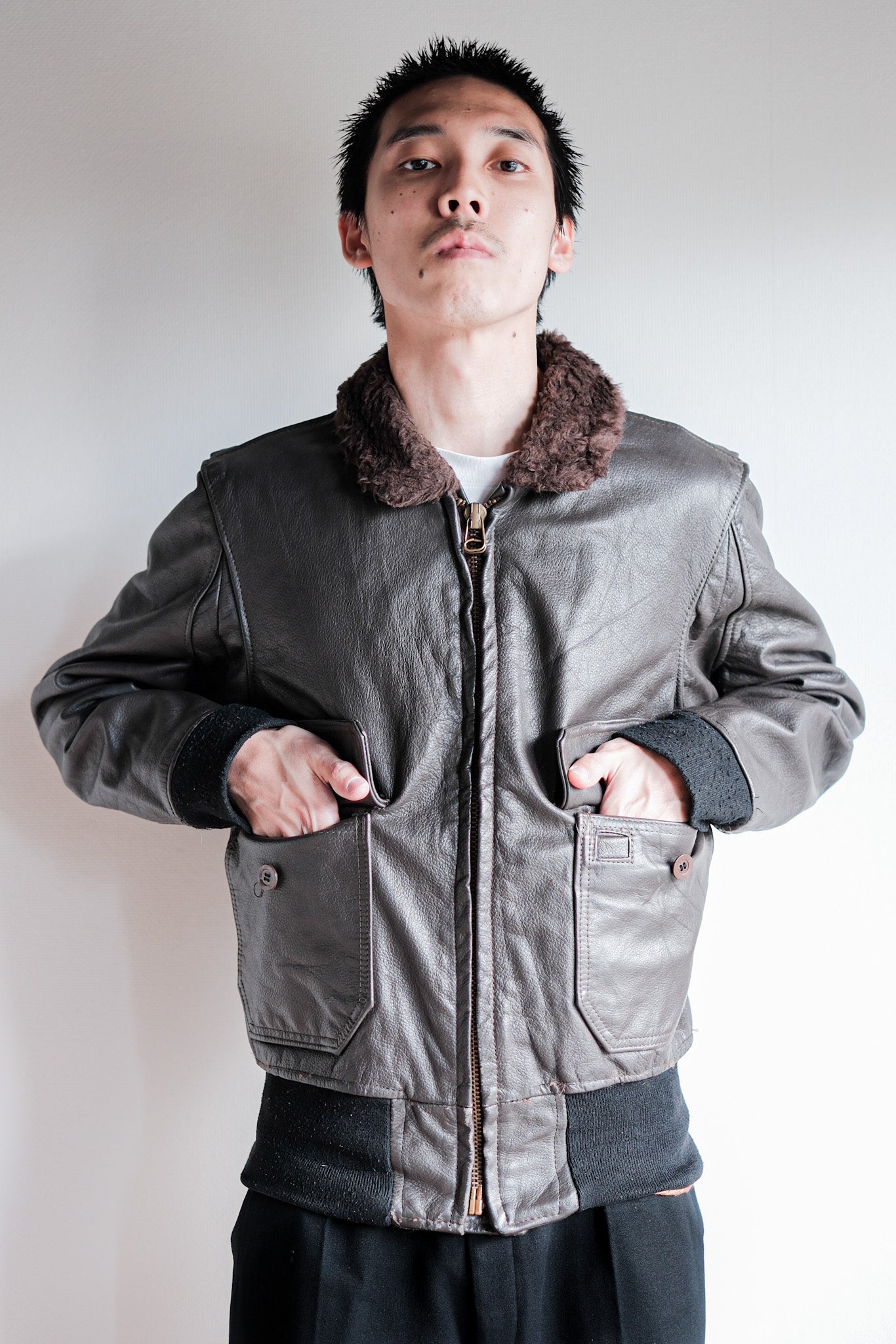 【~60's】U.S.NAVY G-1 Leather Flight Jacket Size.36