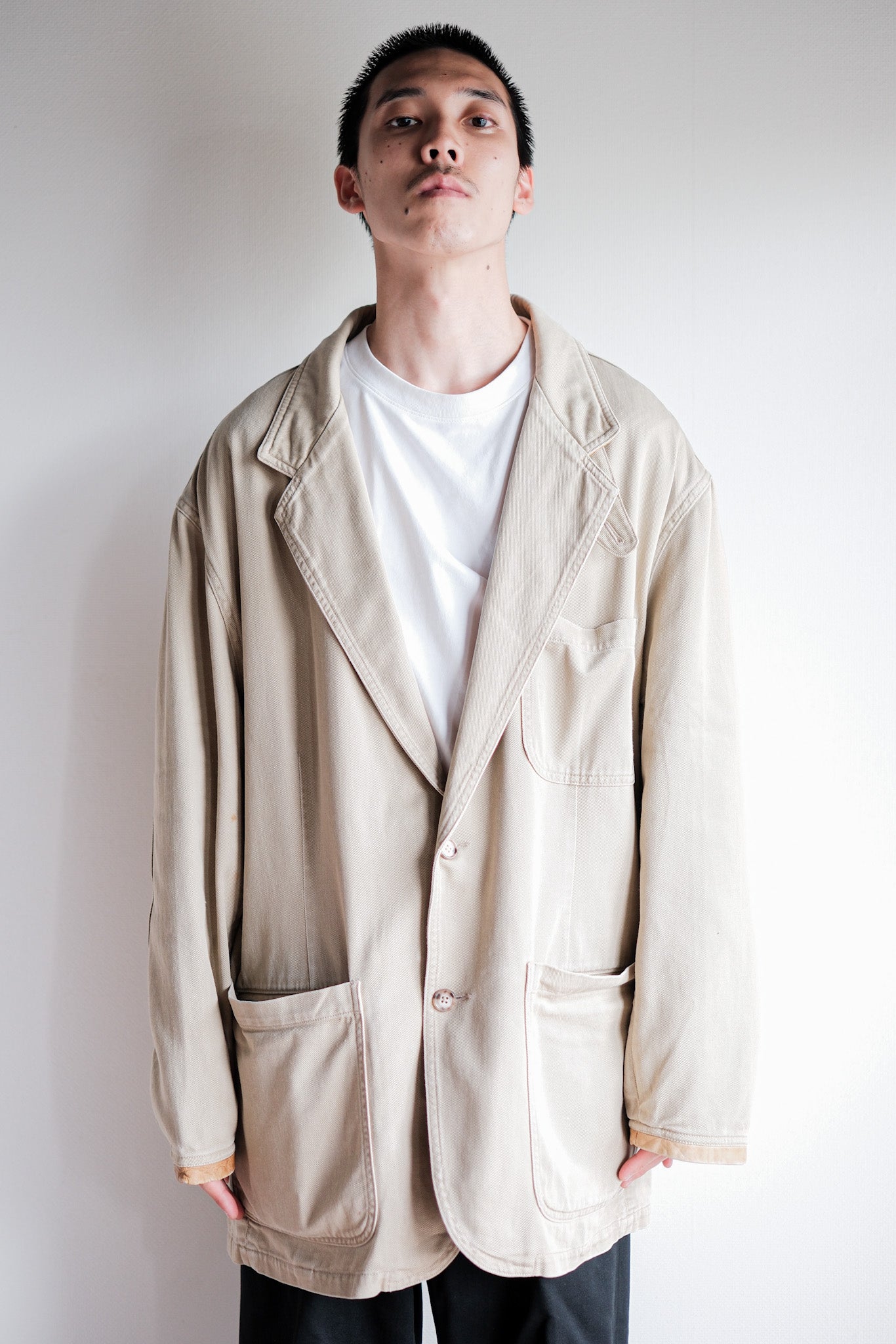 【~90's】Willis&Geiger Cotton Safari Jacket With Chin Strap Size.L