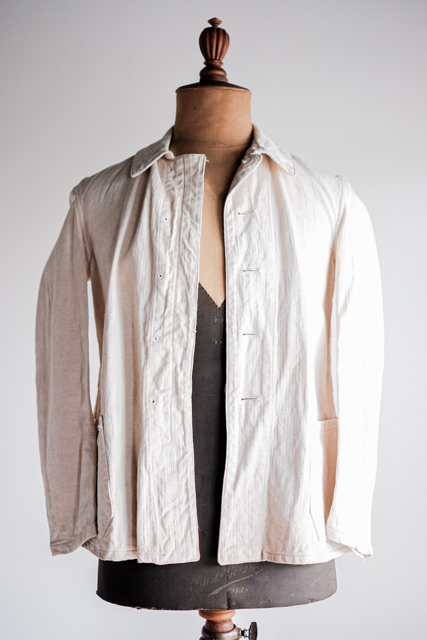 【~40's】German Air Force Drillich HBT Linen Jacket "Luftwaffe"