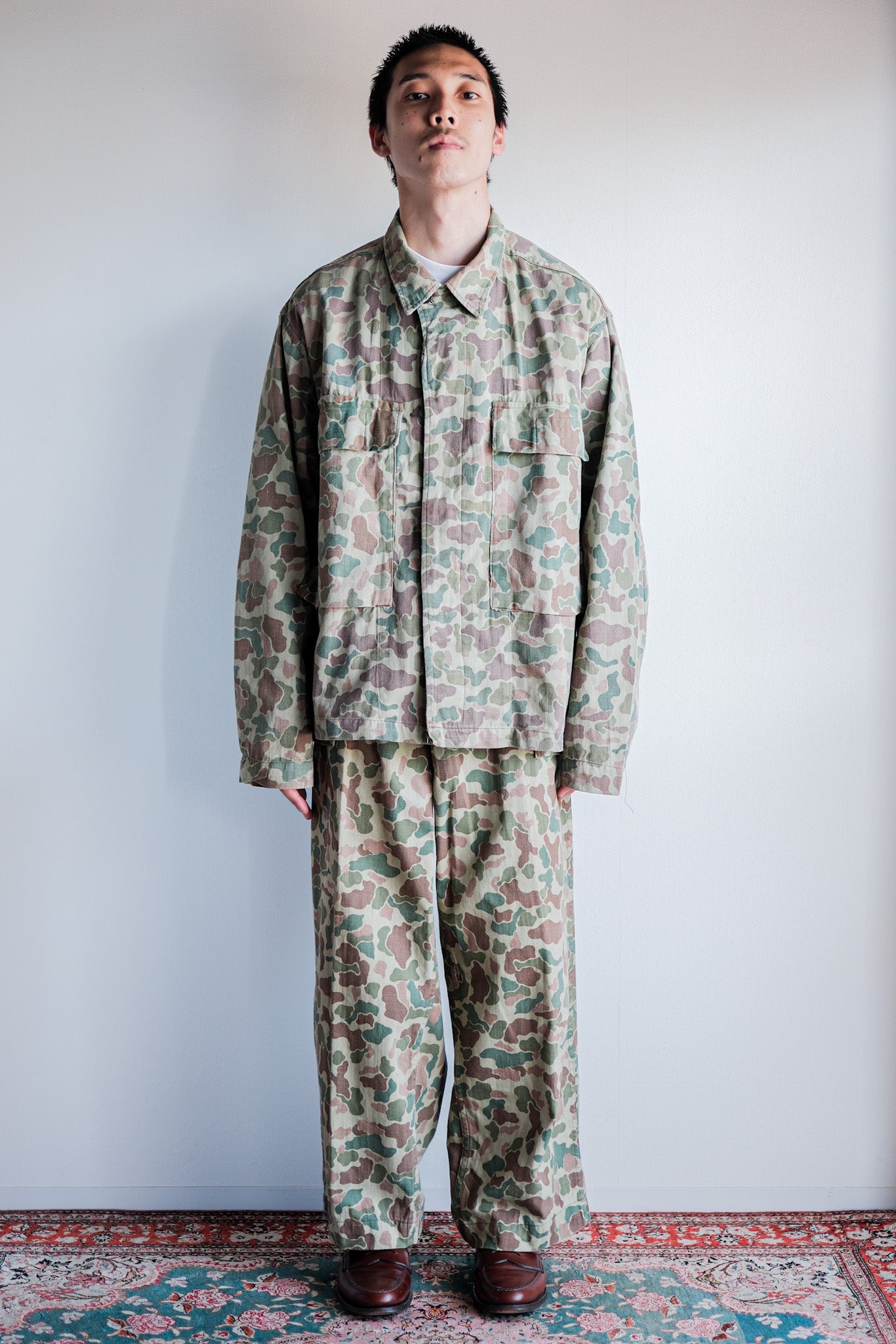 【~50's】Dutch Army Frogskin Camouflage Field Trousers Size.46