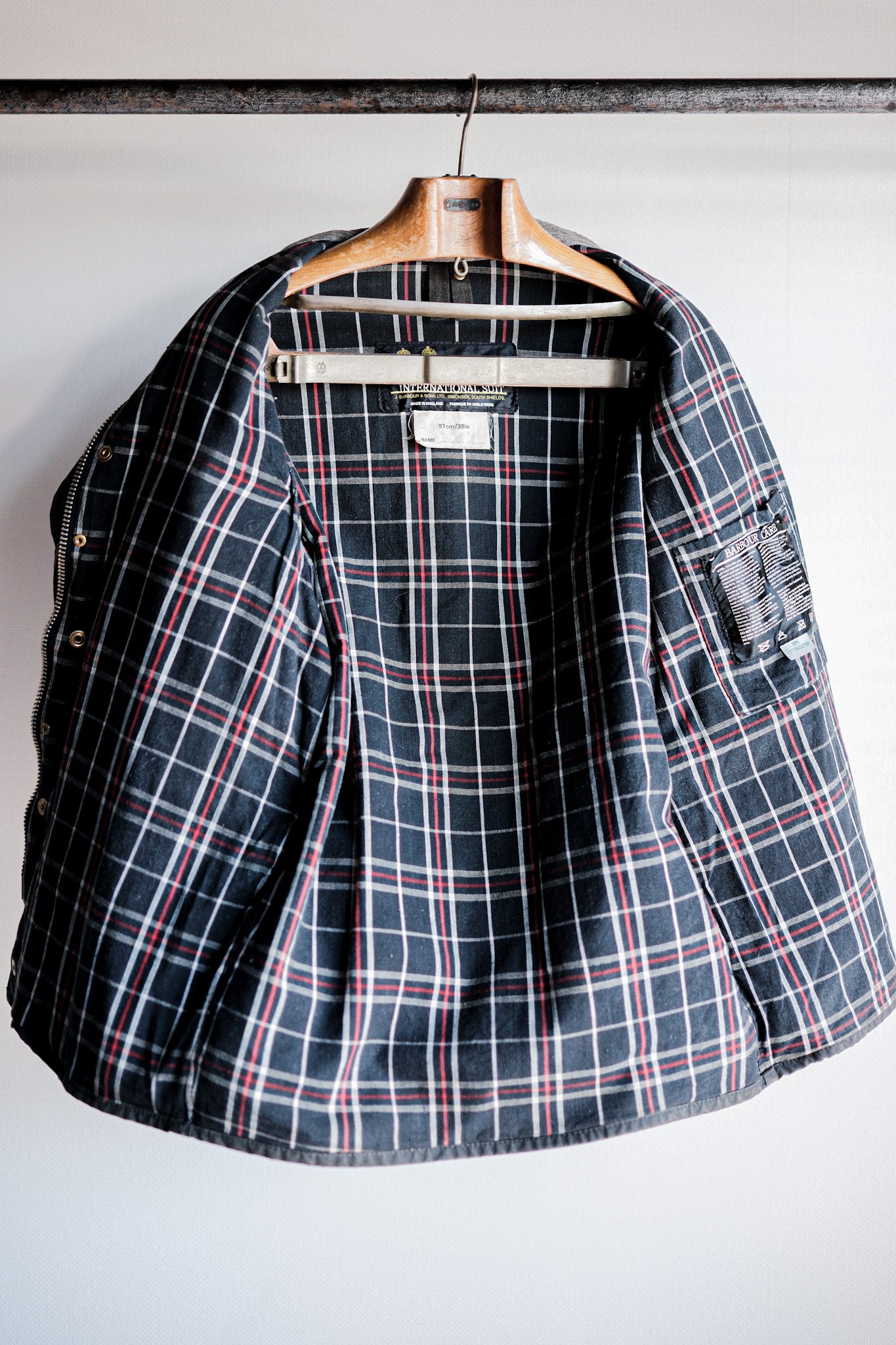 【~80's】Vintage Barbour "INTERNATIONAL SUIT" 2 Crest Size.38