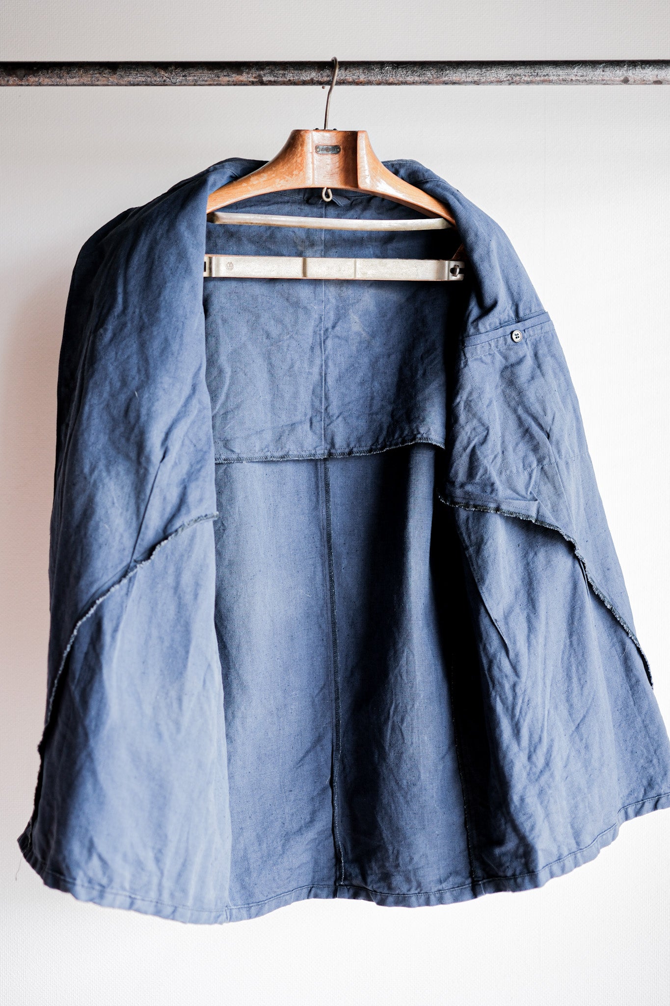 【~40's】German Navy Drillich Indigo Cotton Jacket "Kriegsmarine"