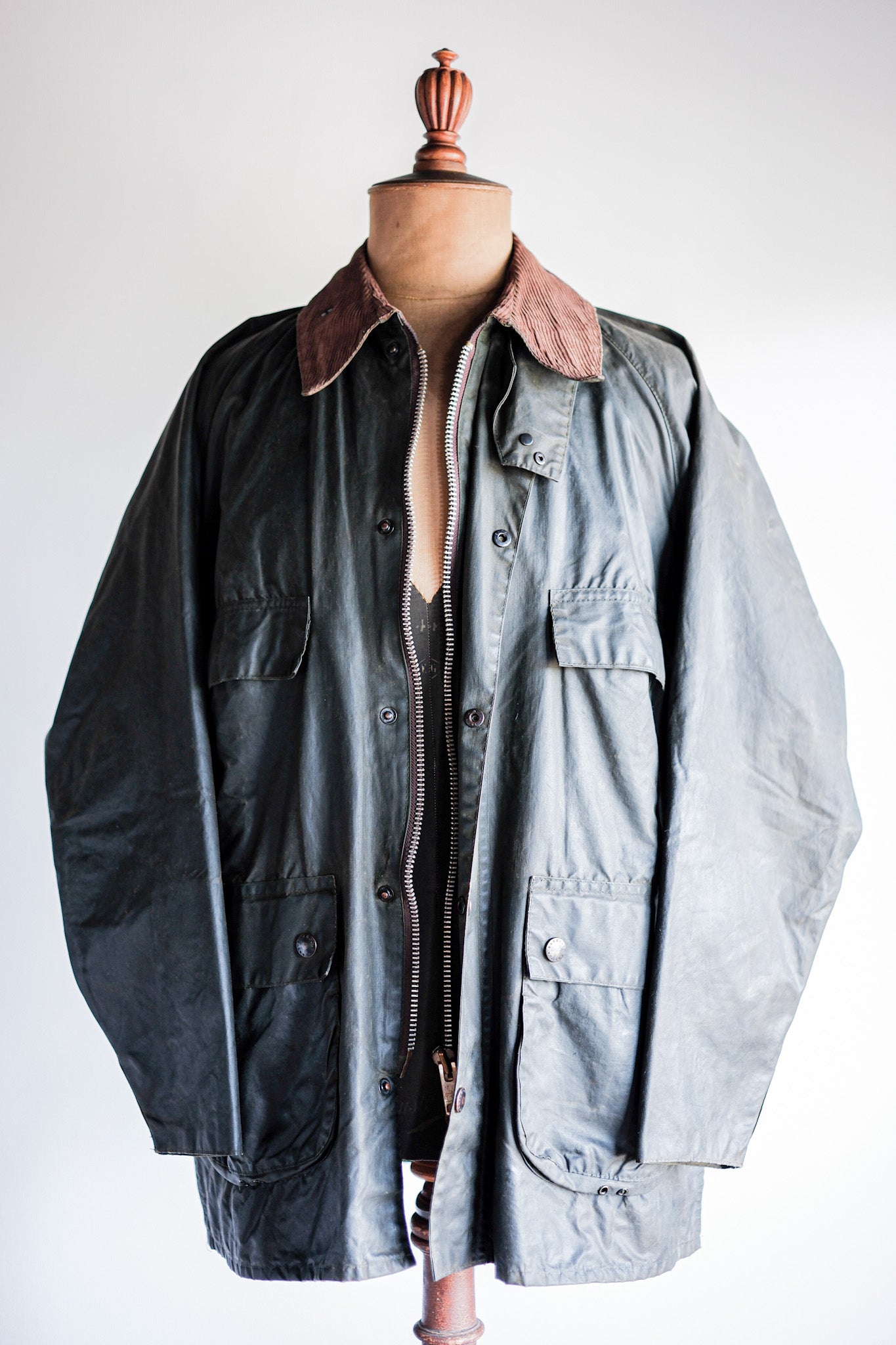 【~80's】Vintage Barbour "BEDALE" 2 Crest Size.42