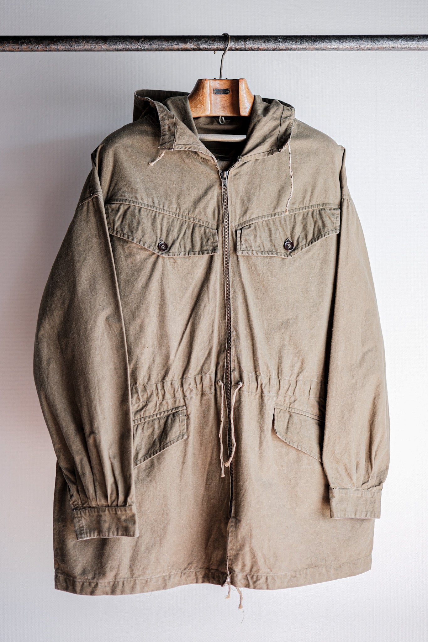 【~60's】French Army Alpine Mountain Smock Parka Size.22 "Modified"