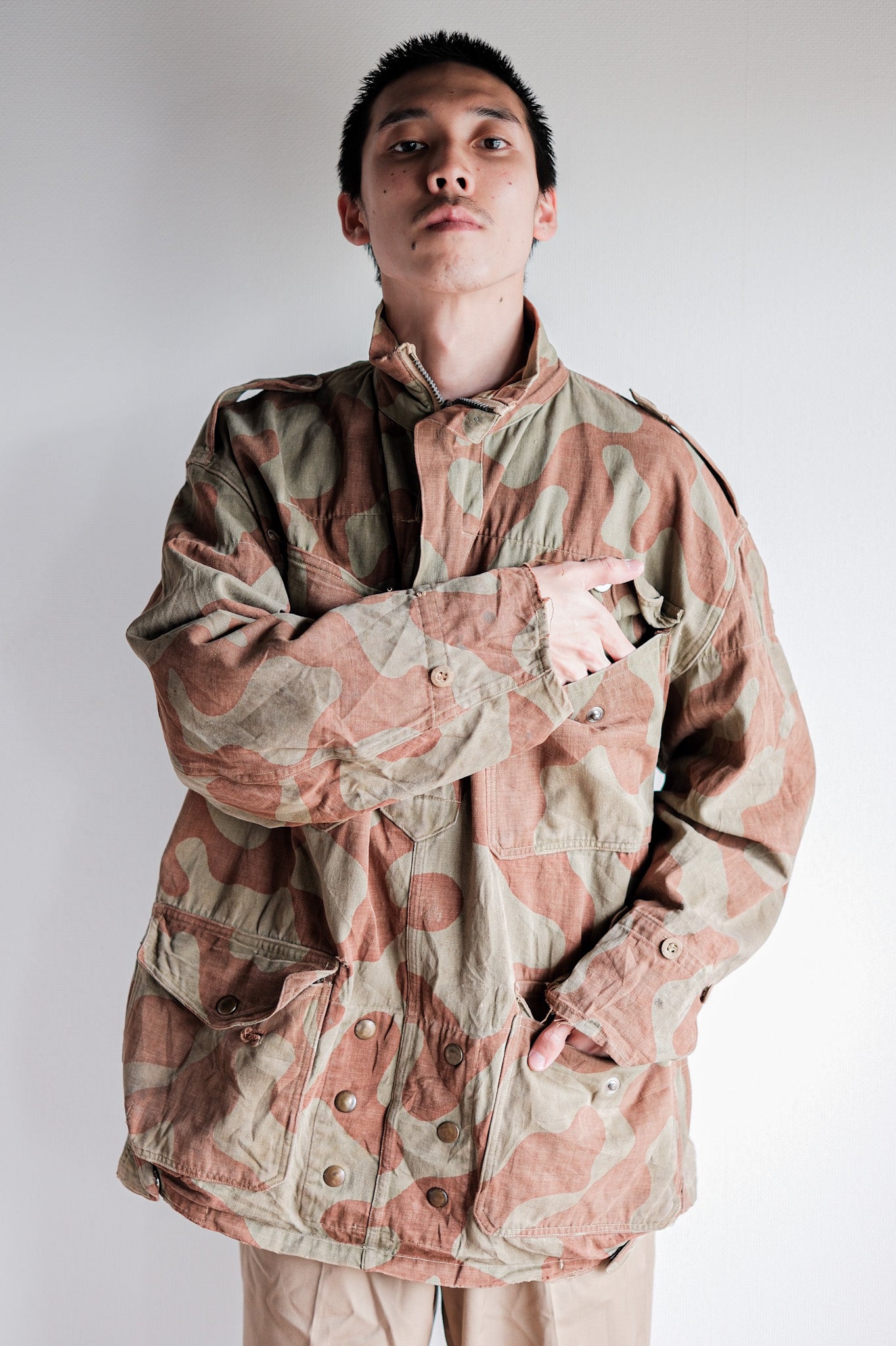 【~50's】Belgium Army Bataillon de Corée Camouflage Denison Smock