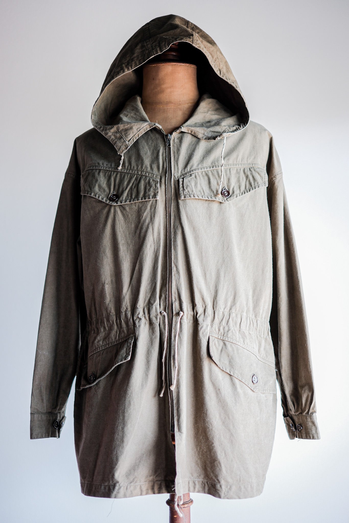 【~60's】French Army Alpine Mountain Smock Parka Size.22 "Modified"