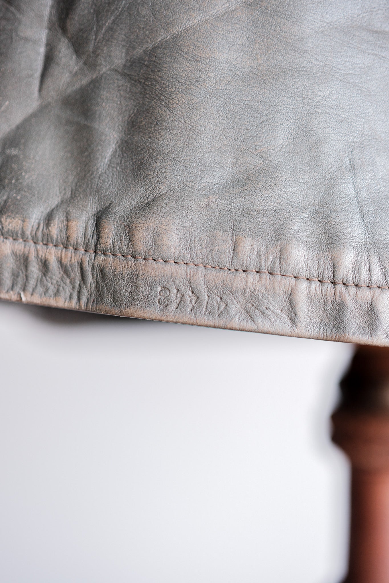 【~40's】WWⅡ+German+Navy+U-Boat+Crew+Gray+Leather+Jacket+"Kriegsmarine"