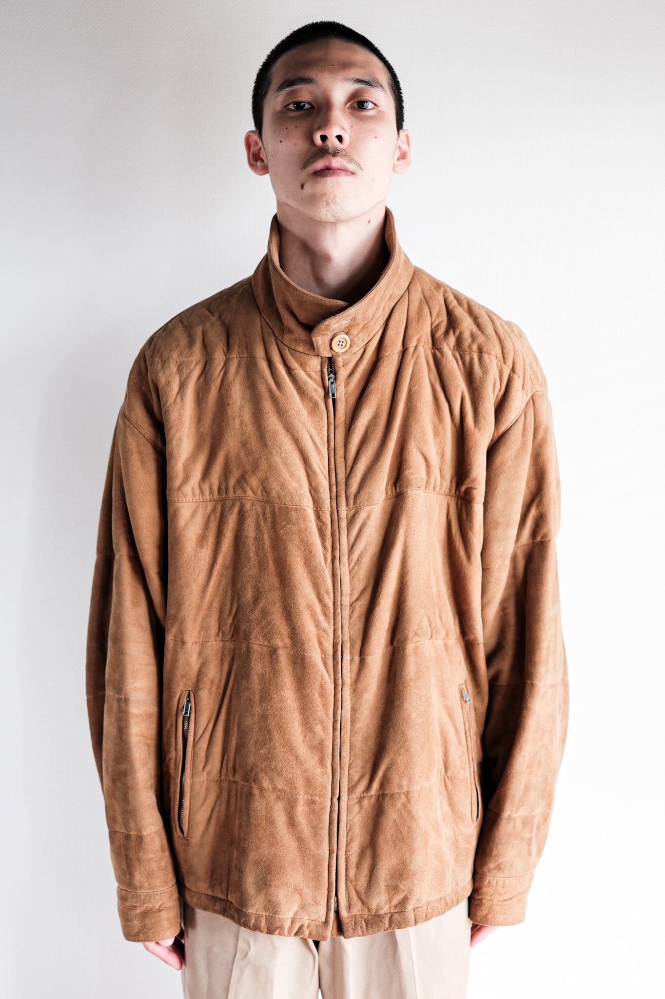 【~80's】Old GIORGIO ARMANI Suede Leather Jacket