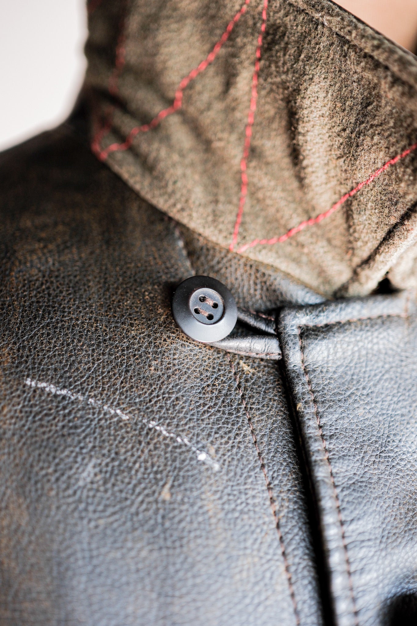 【~90’s】Old ARMANI JEANS M-59 Type PVC Leather Jacket