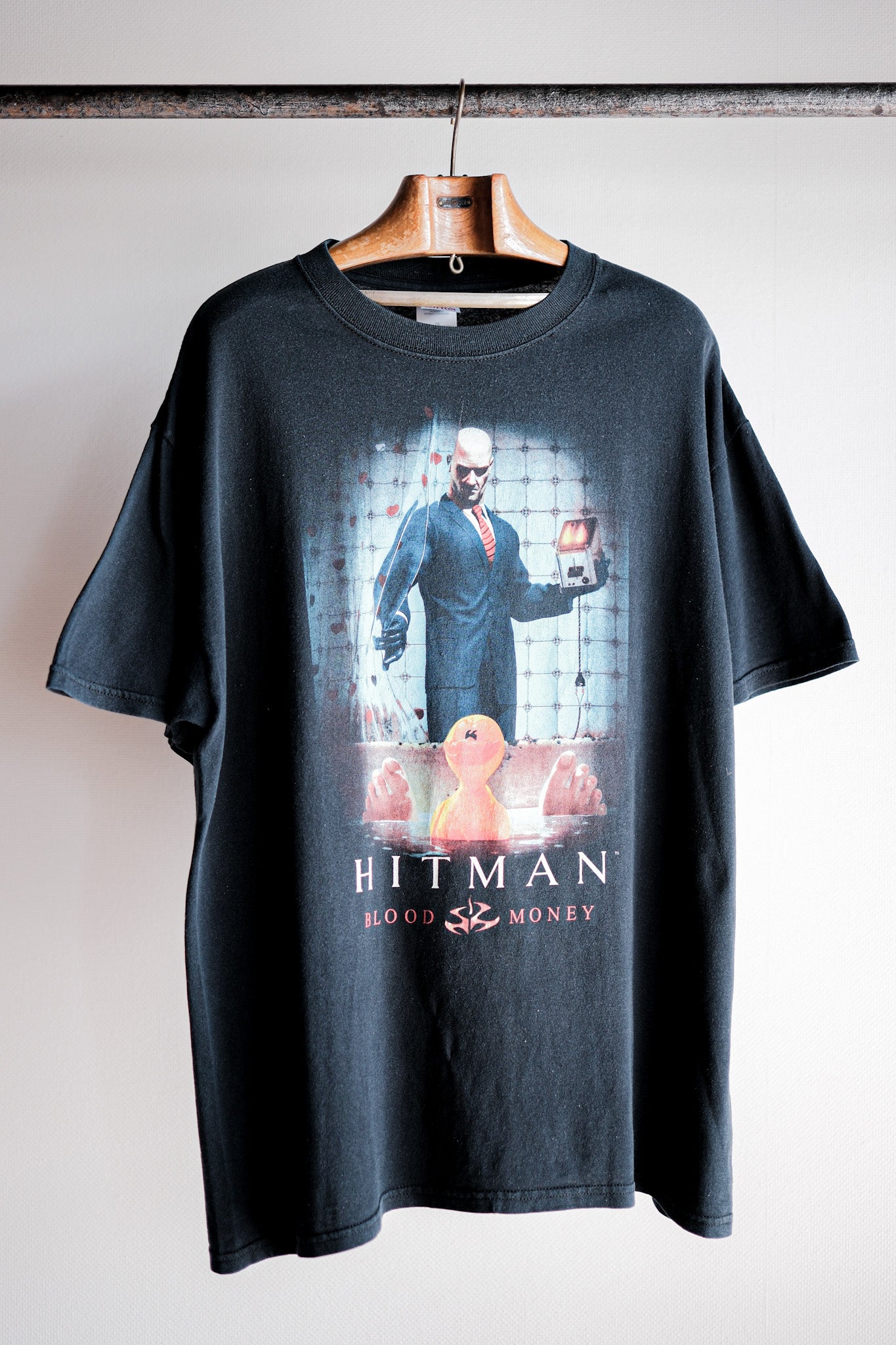 【~00's】Vintage Game Print T-shirt Size.XL "Hitman - Blood Money"