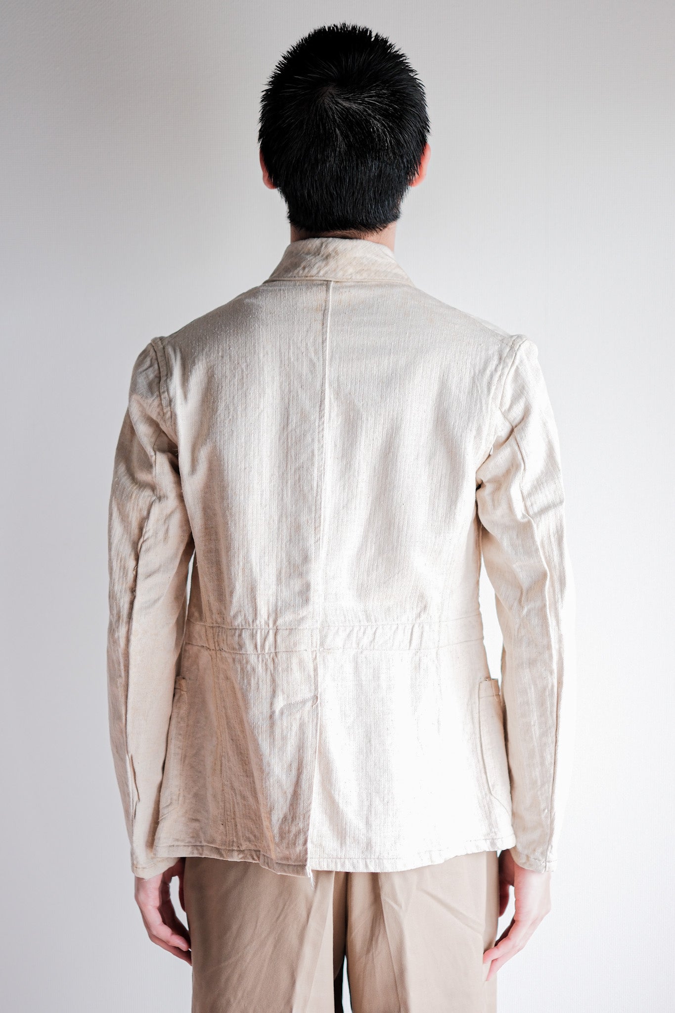 【~40's】German Air Force Drillich HBT Linen Jacket "Luftwaffe"