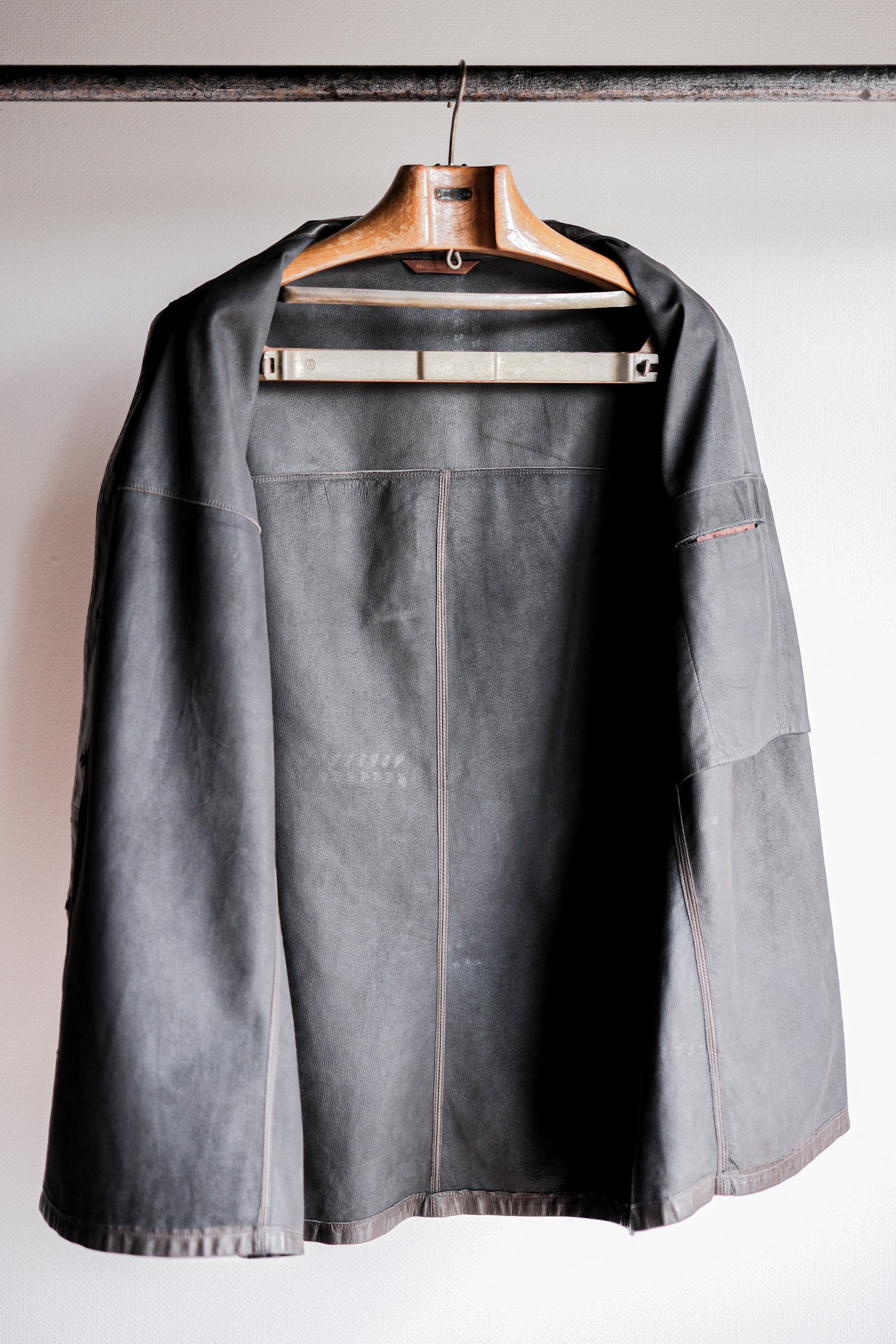 【~90's】Old SERAPHIN Lamb Leather Shirt Jacket Size.54