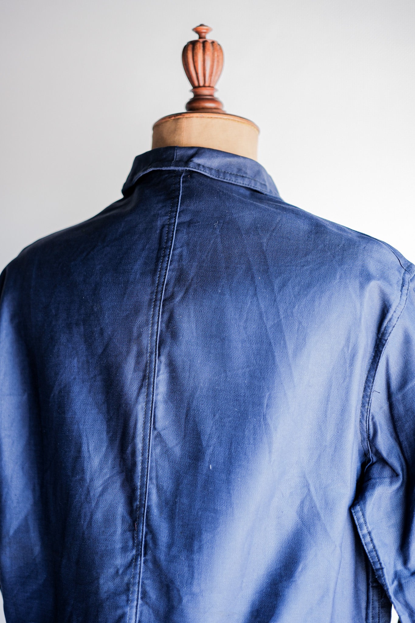 【~50's】French Vintage Blue Thin Twill Work Jacket "Vulcain" "Dead Stock"
